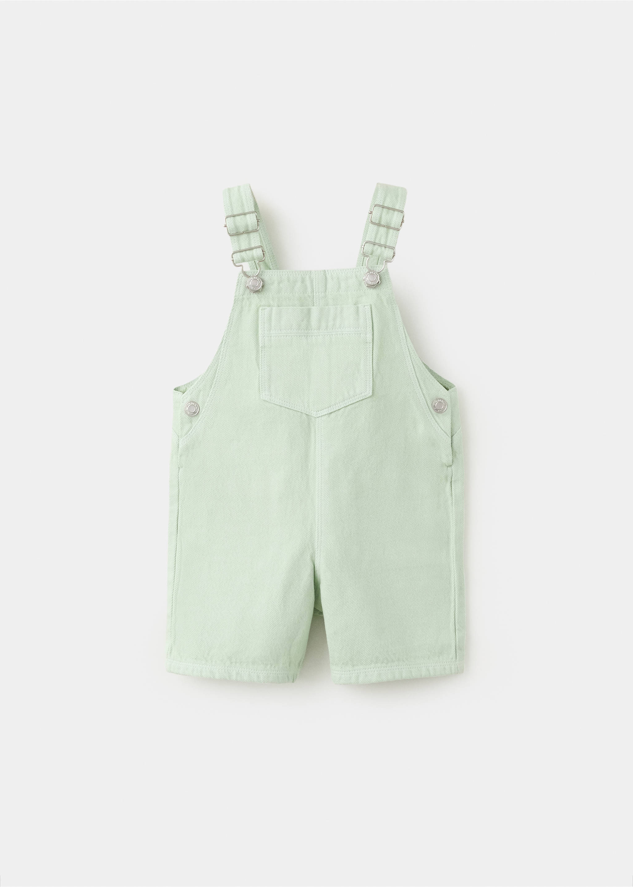 Denim dungarees with pockets - Article without model, Pastel Green. Ref: 27096337-00.