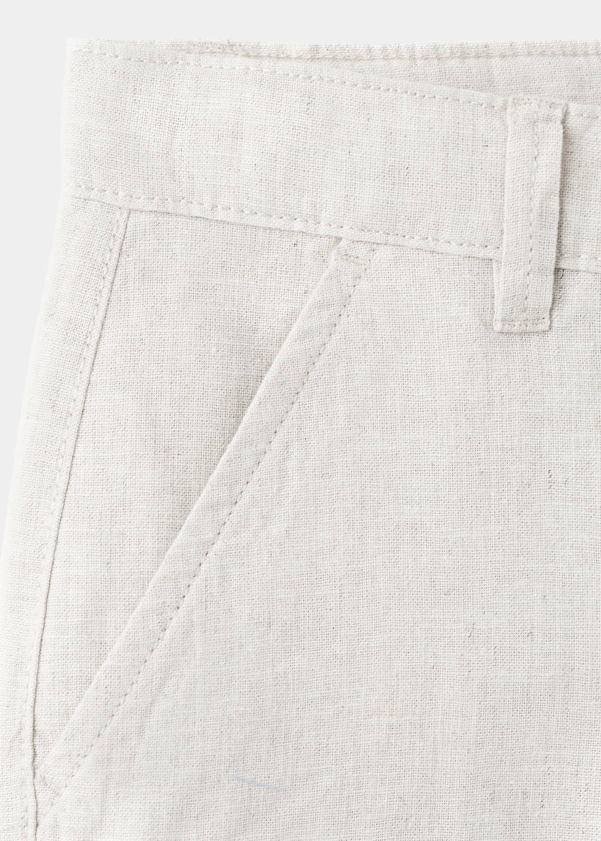 Linen-blend Bermuda shorts — Sand