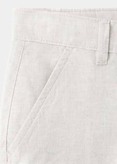 Linen-blend Bermuda shorts — Sand 3