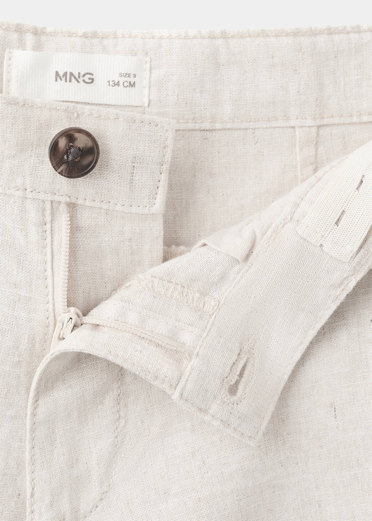 Linen-blend Bermuda shorts — Sand