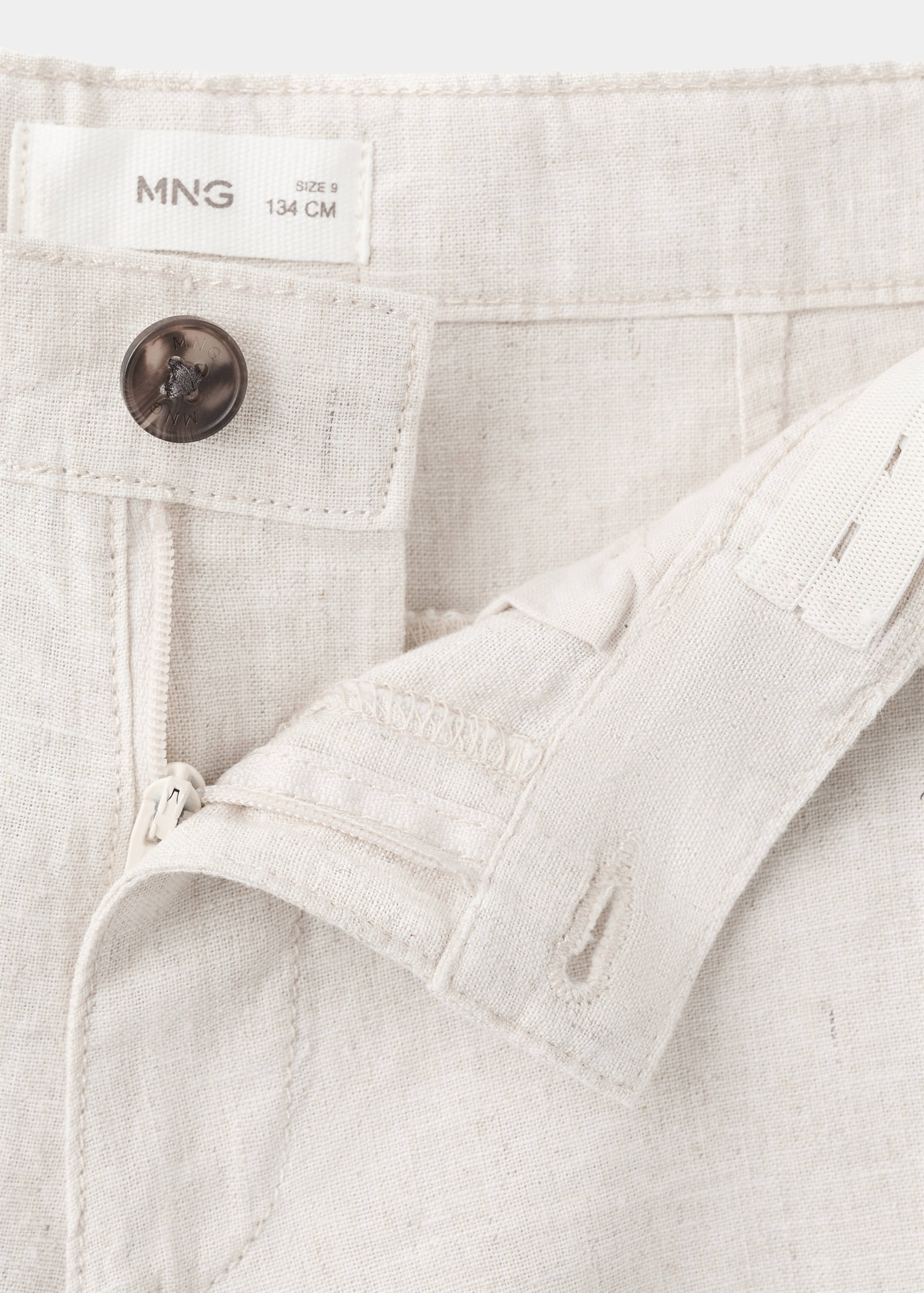 Linen-blend Bermuda shorts - Details of the article 0