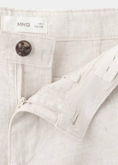 Linen-blend Bermuda shorts — Sand 5