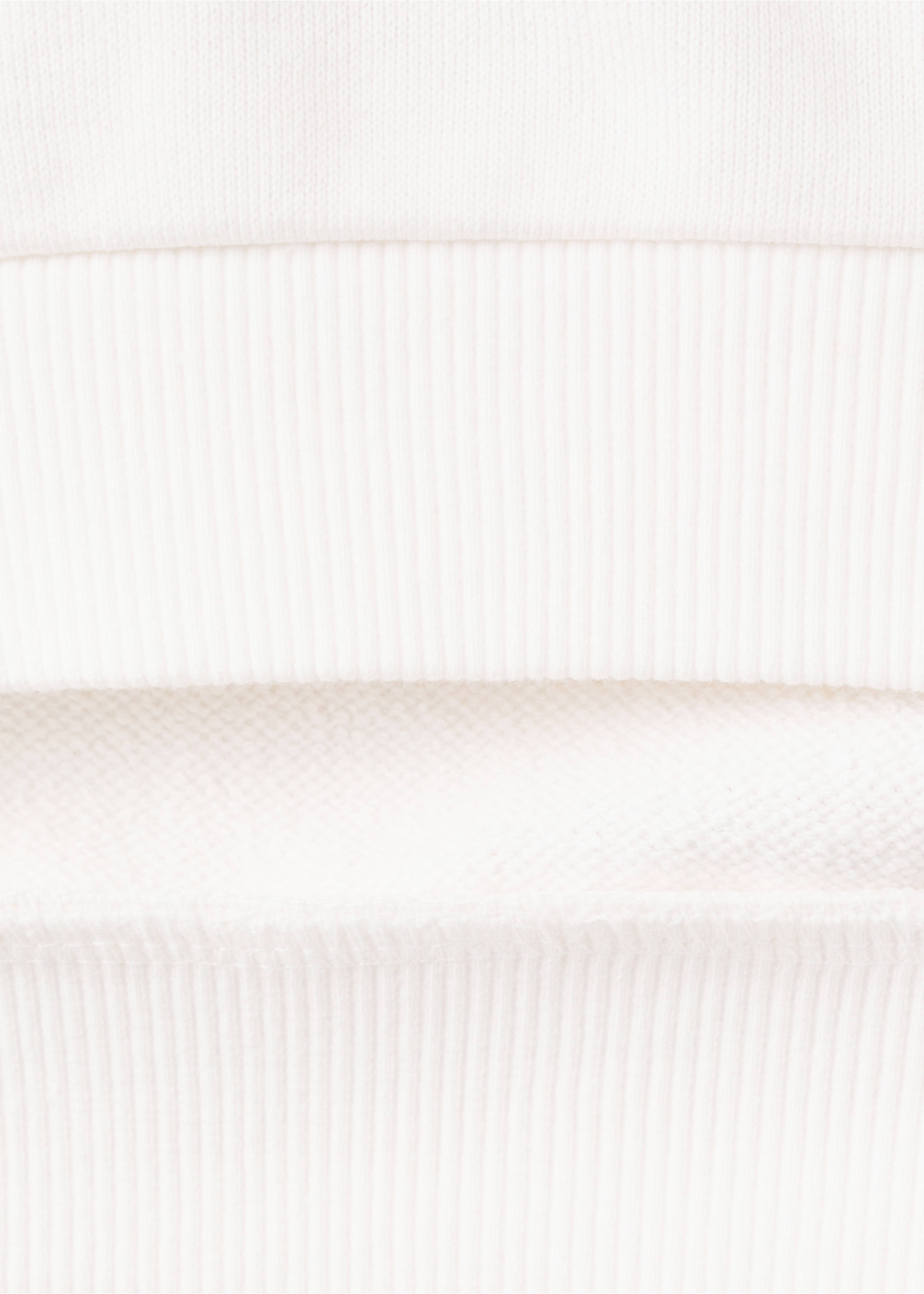 Cotton sweatshirt with embroidered flowers - Details of the article 0, Off White. Ref: 27096339-00.