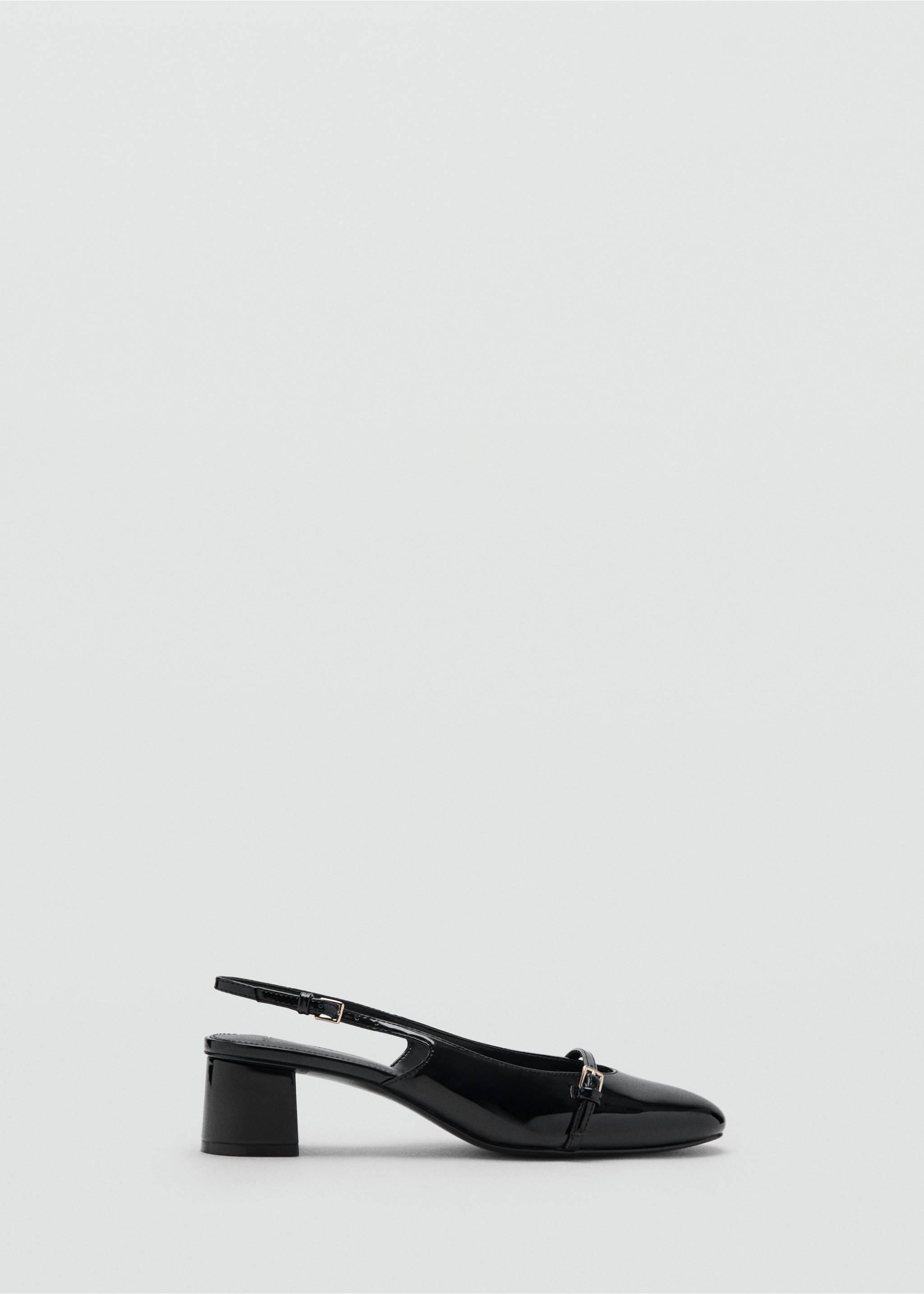 Zapato tacón charol tiras hebilla - Artículo sin modelo, Negro. Ref: 27096340-00.