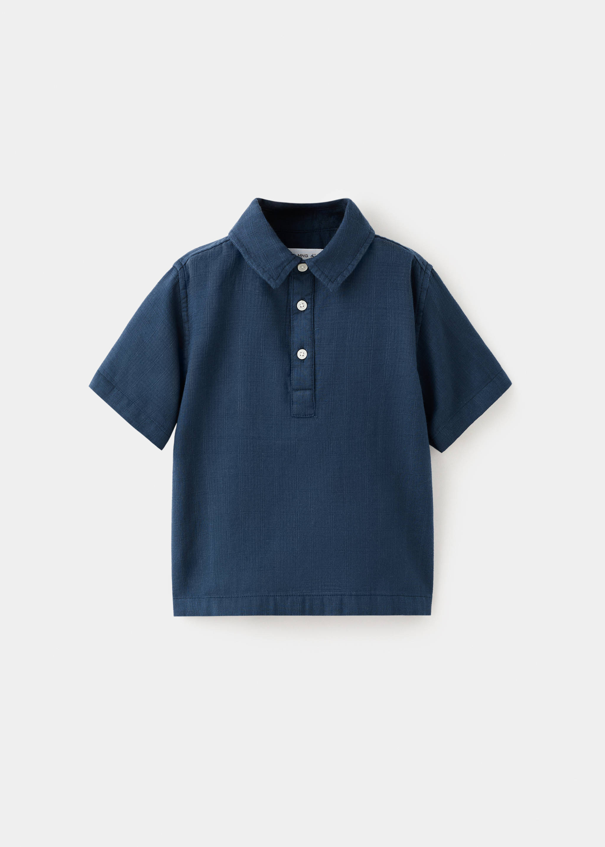 Textured cotton shirt - Article without model