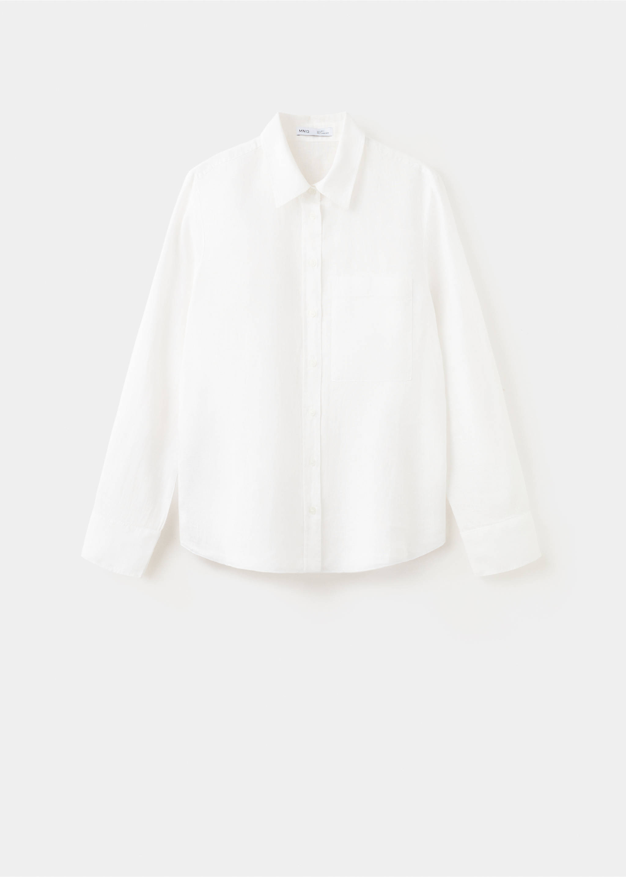 Pocket linen shirt - Article without model, Off White. Ref: 27096345-00.