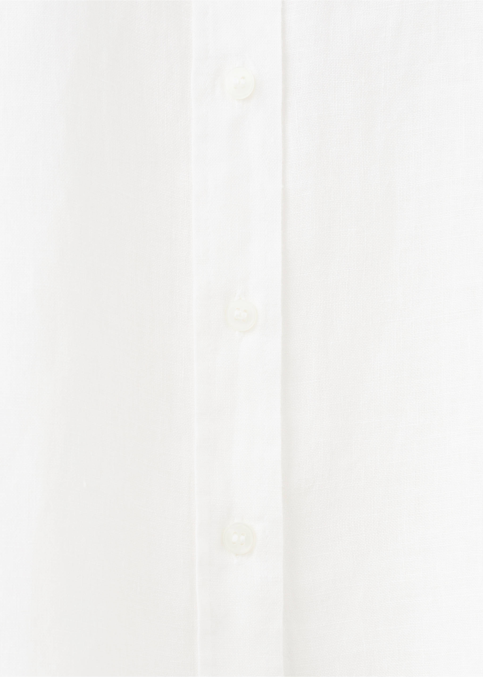 Pocket linen shirt - Details of the article 0, Off White. Ref: 27096345-00.