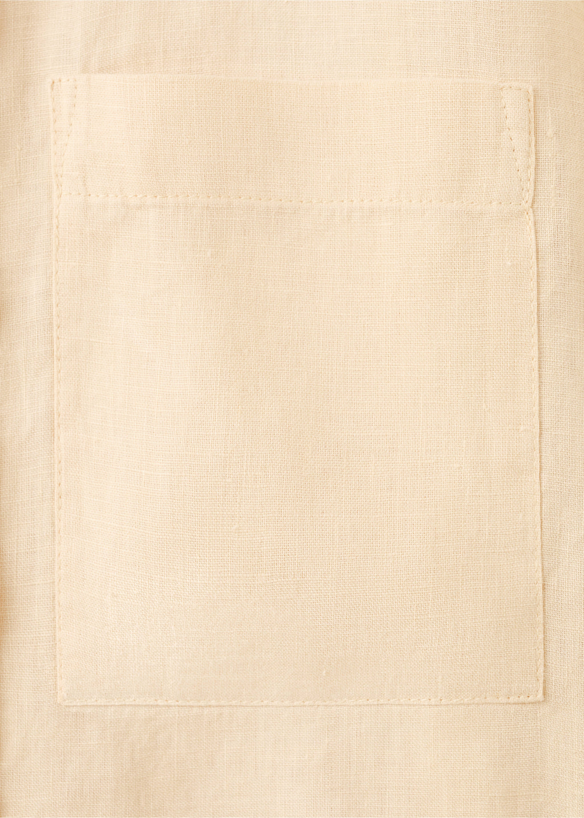 Chemise lin poche - Détail de l'article 0, Jaune pastel. Ref: 27096345-00.