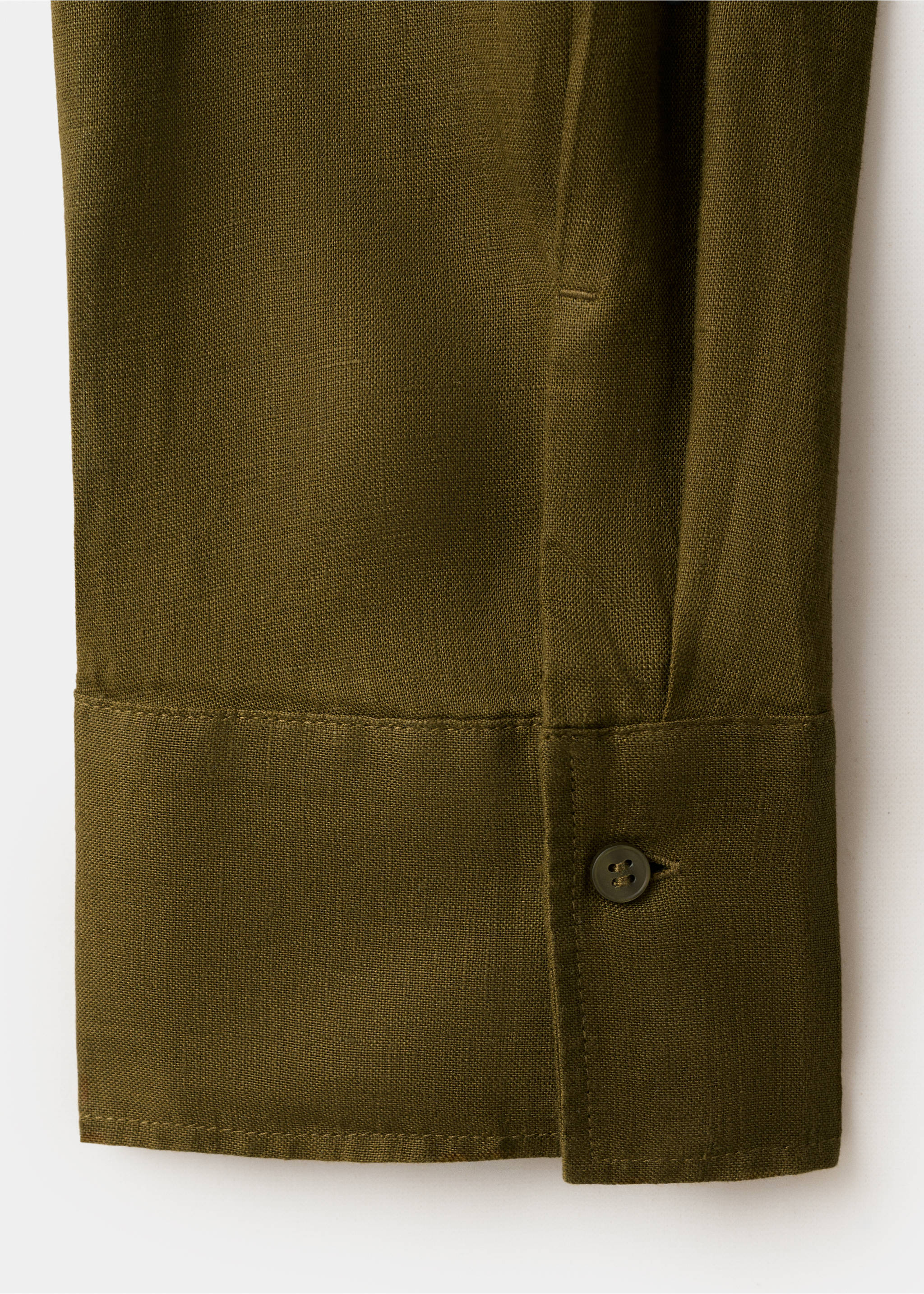 Chemise lin poche - Détail de l'article 0, Olive. Ref: 27096345-00.