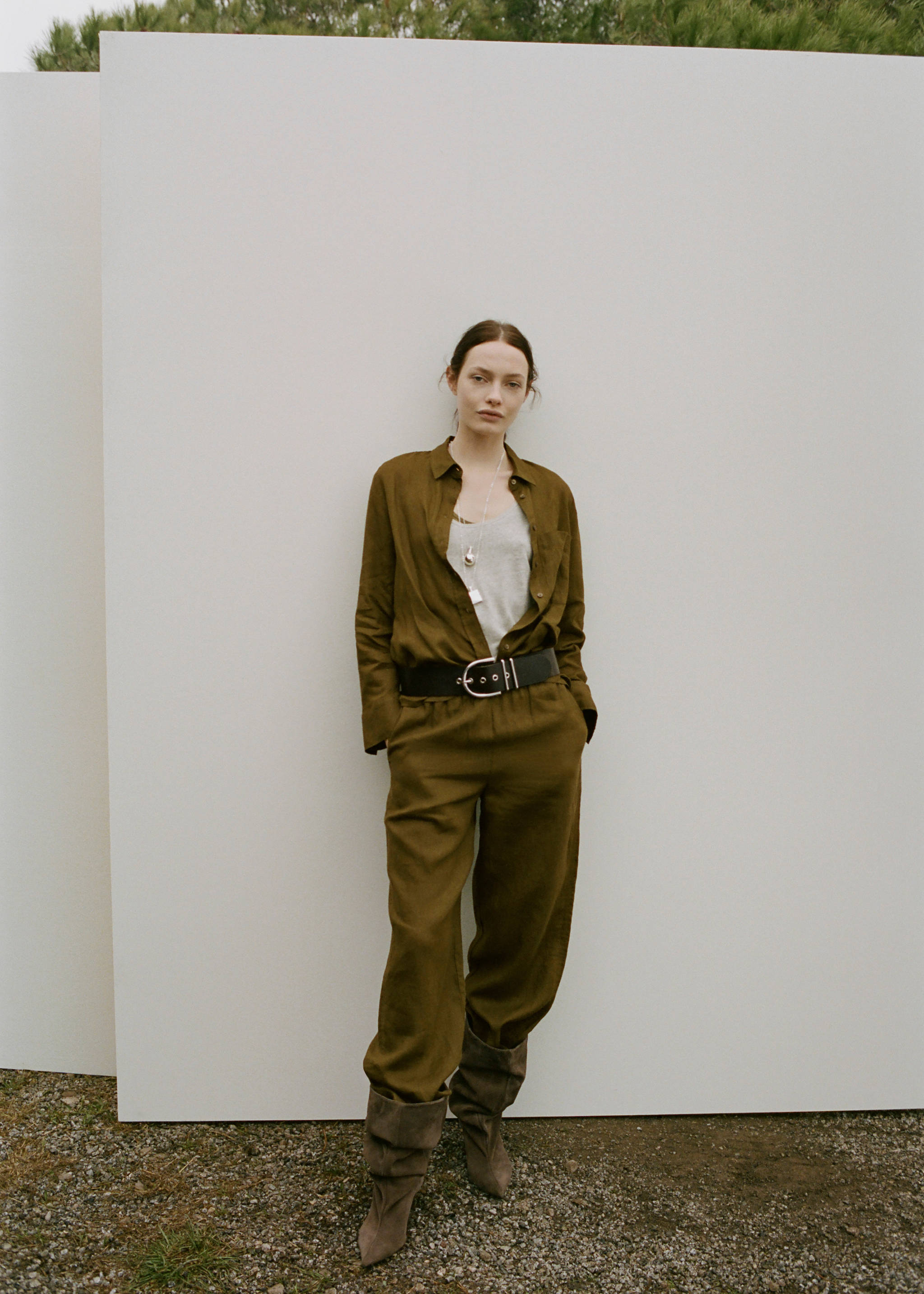 Pocket linen shirt - General plane