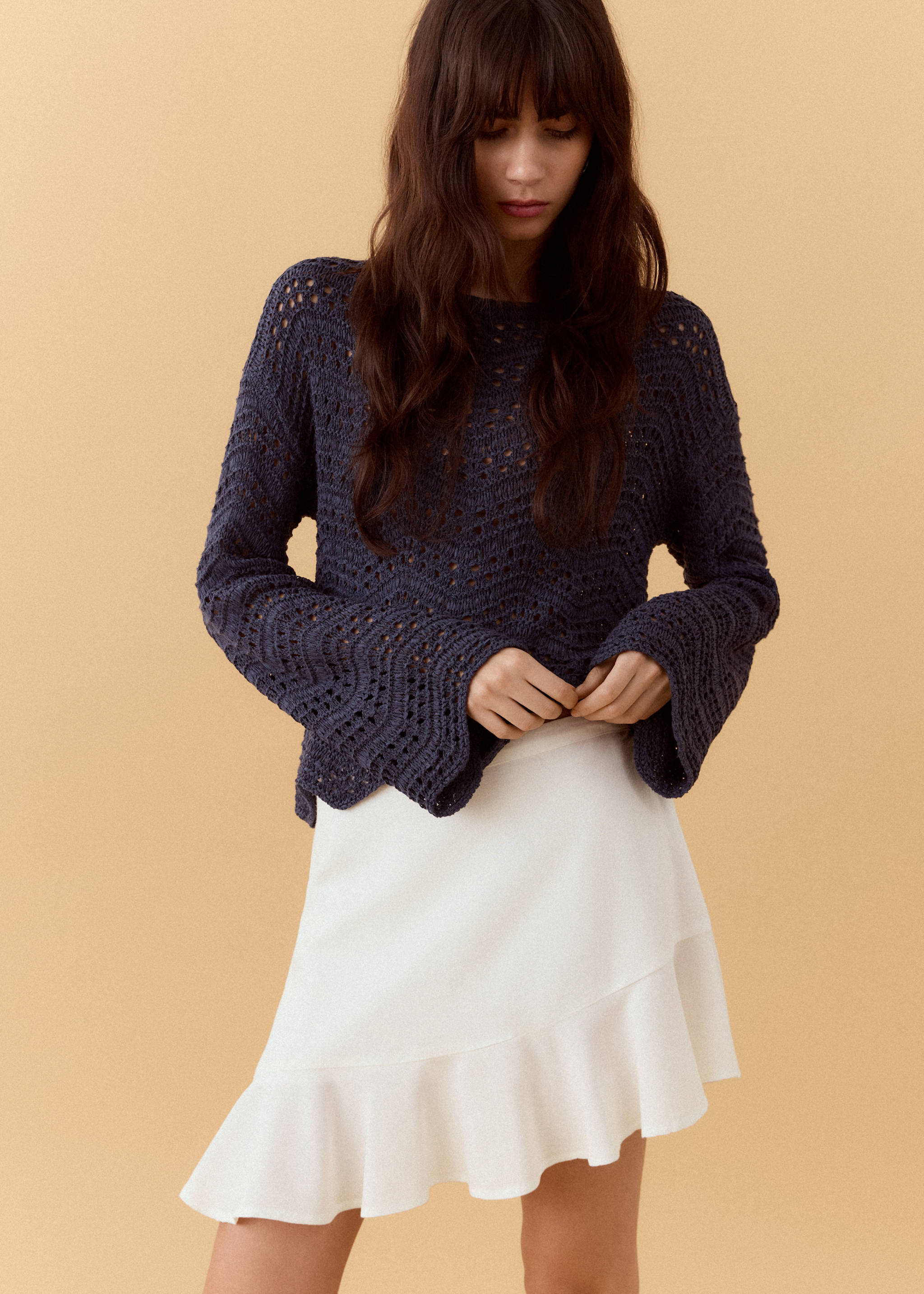 Asymmetrical ruffled skirt - Medium plane