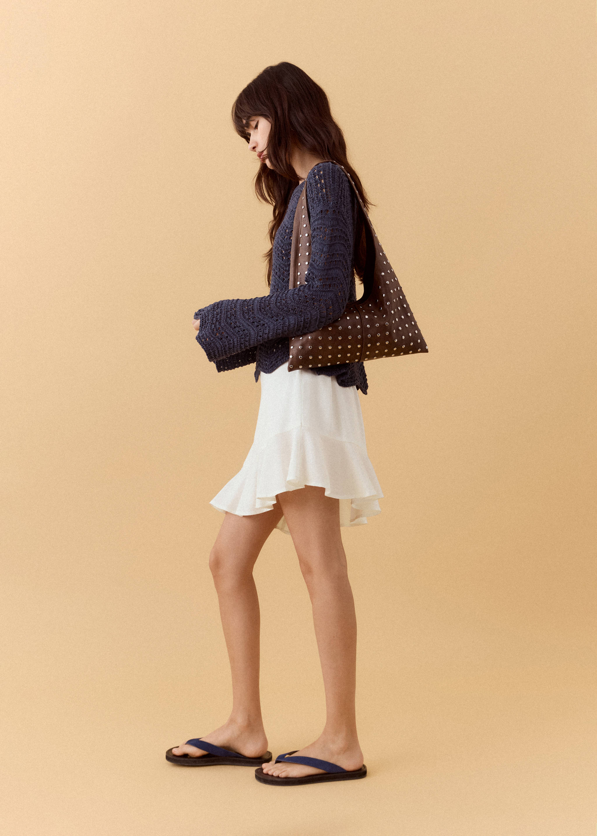 Asymmetrical ruffled skirt - Details of the article 2