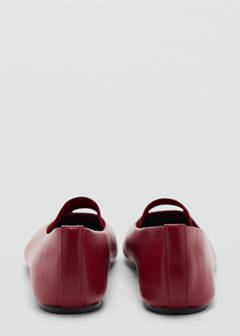 Strap leather shoes — Red 4