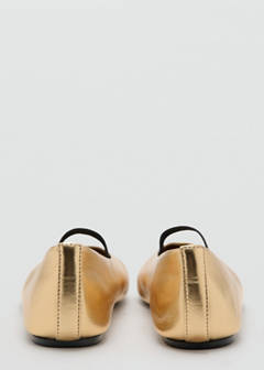 Strap leather shoes — Gold 4