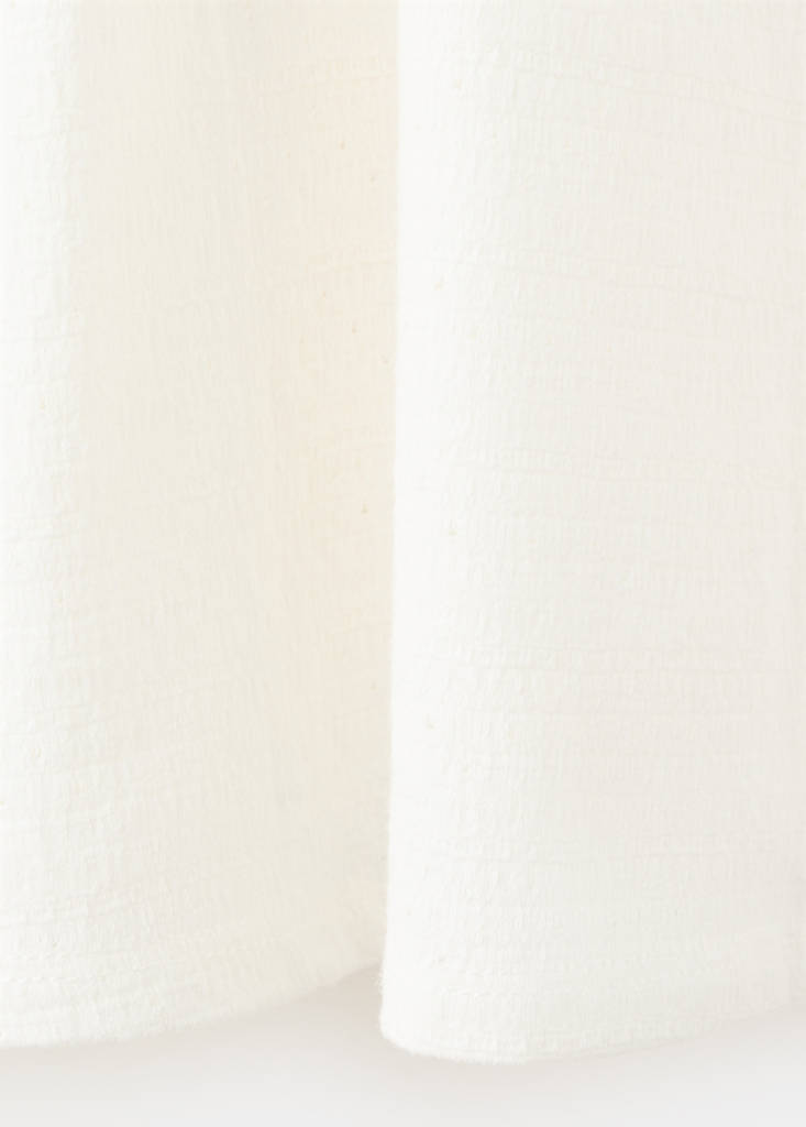 Frill cotton dress — Off White