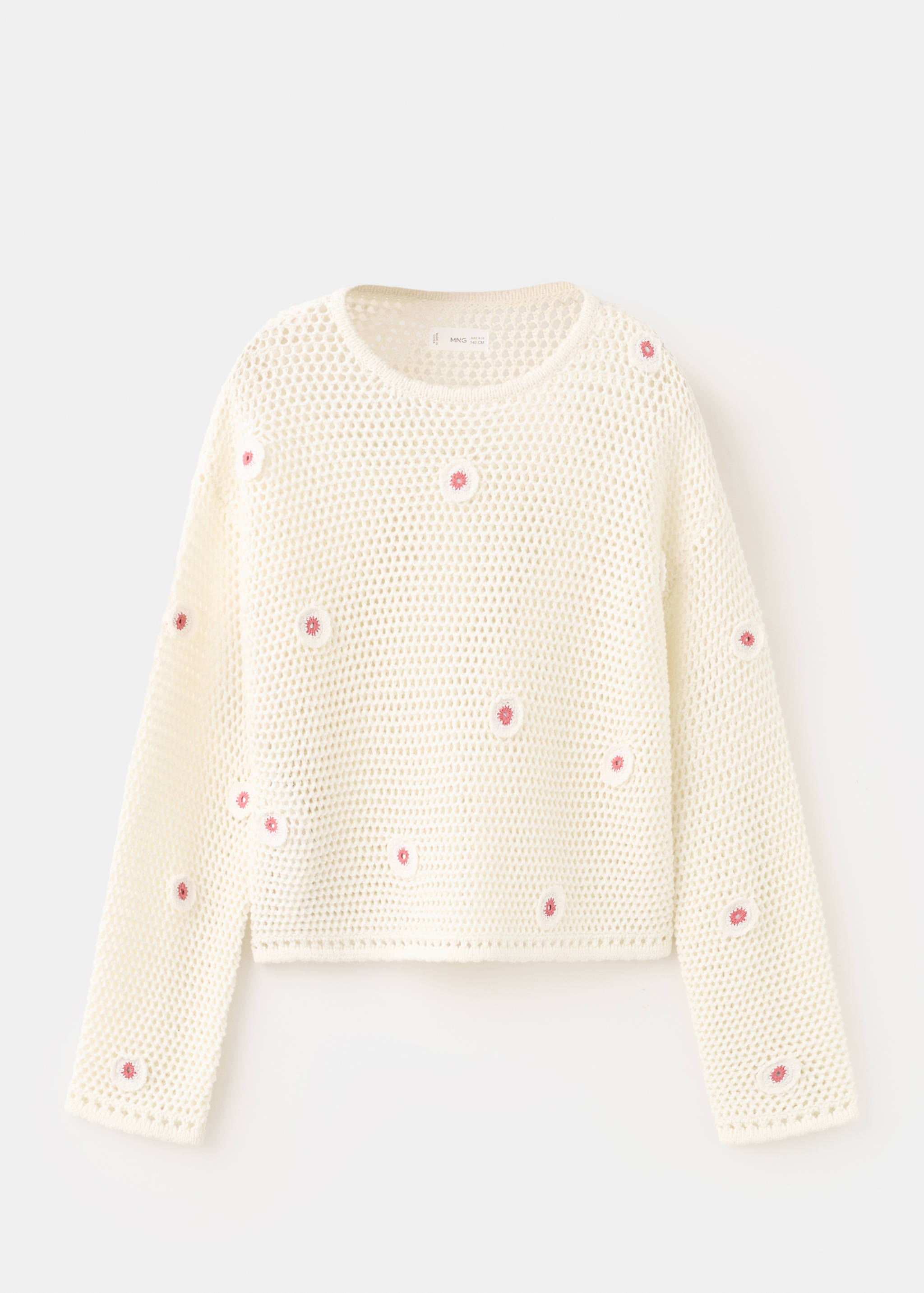 Crochet sweater with flowers - Article without model