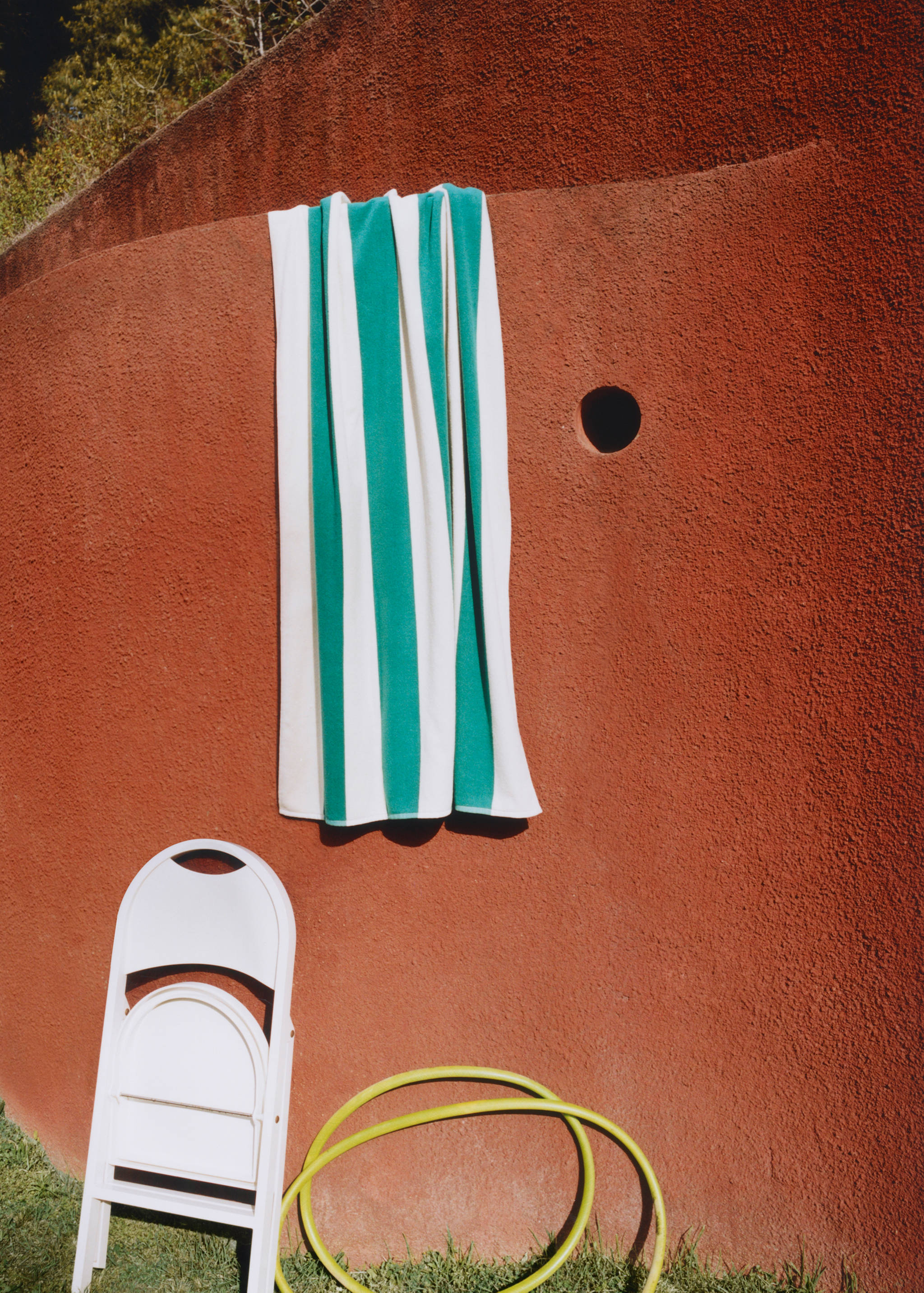 Cotton terry beach towel with stripes - Details of the article 5