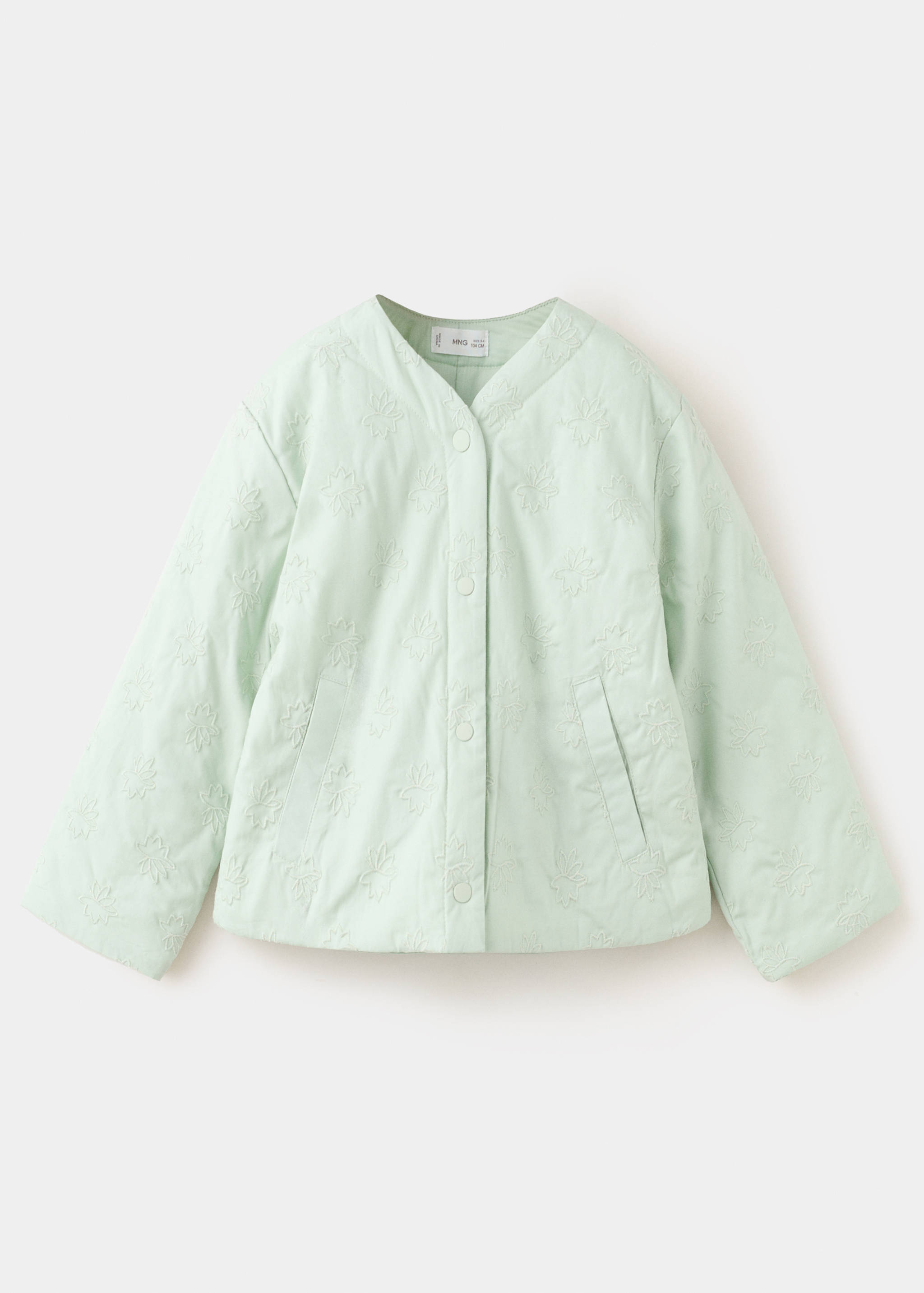 Quilted jacket with embroidered details - Article without model