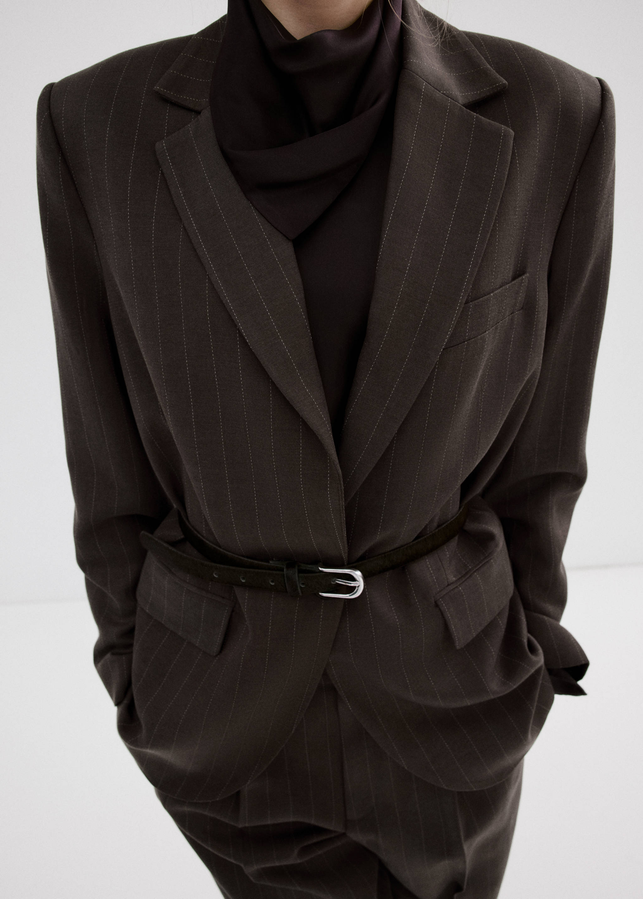 Pinstripe suit blazer - Medium plane