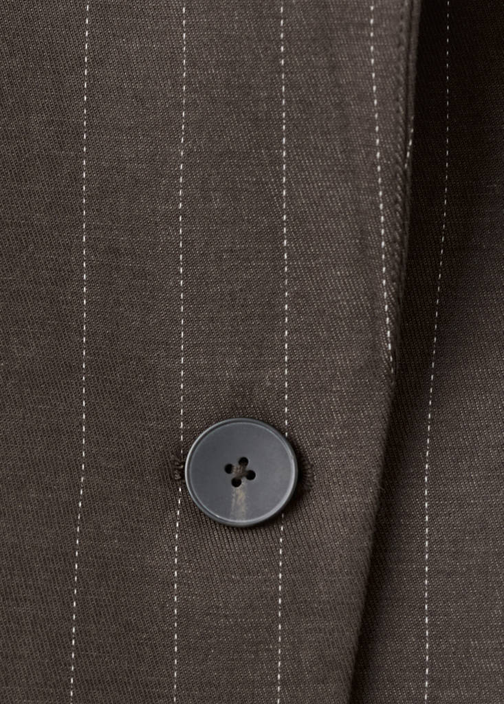 Pinstripe suit blazer — Chocolate