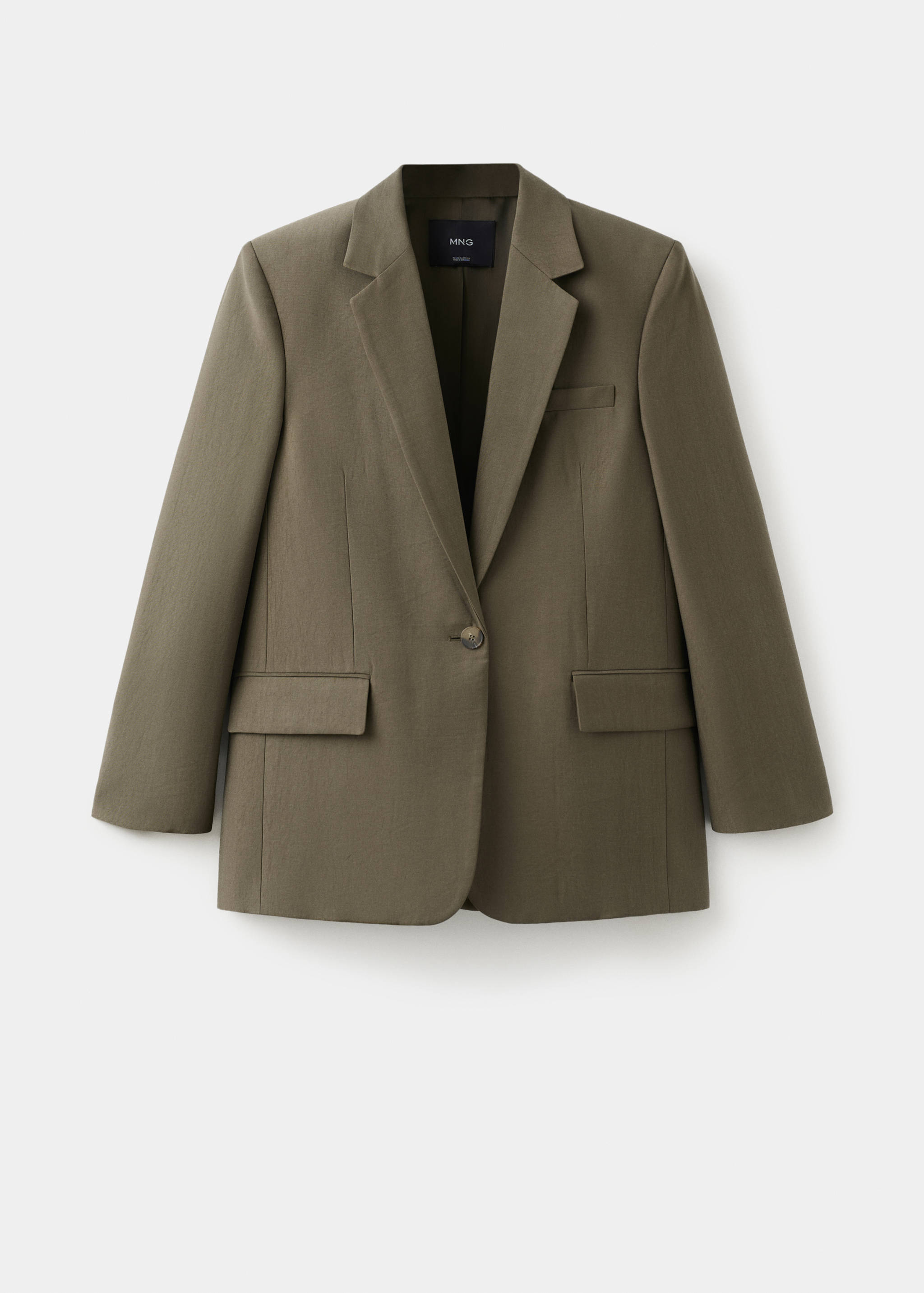 Straight suit jacket with lapel pockets - Article without model