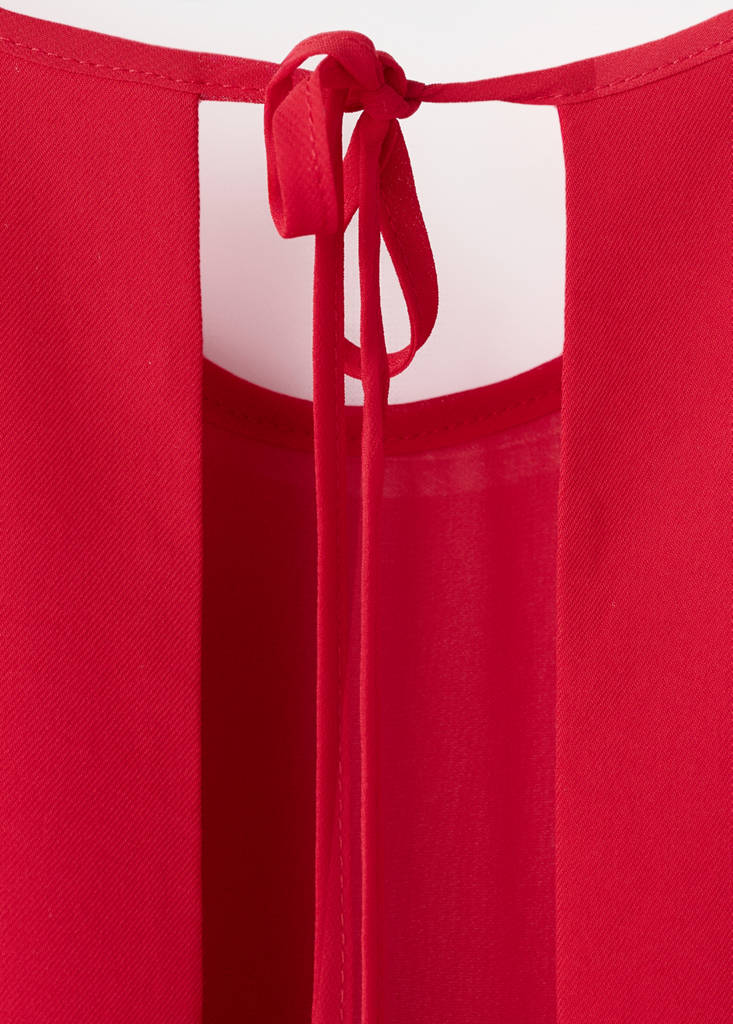 Open back halter jumpsuit — Red