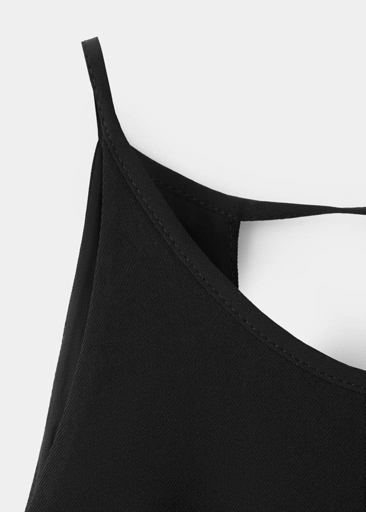 Open back halter jumpsuit — Black