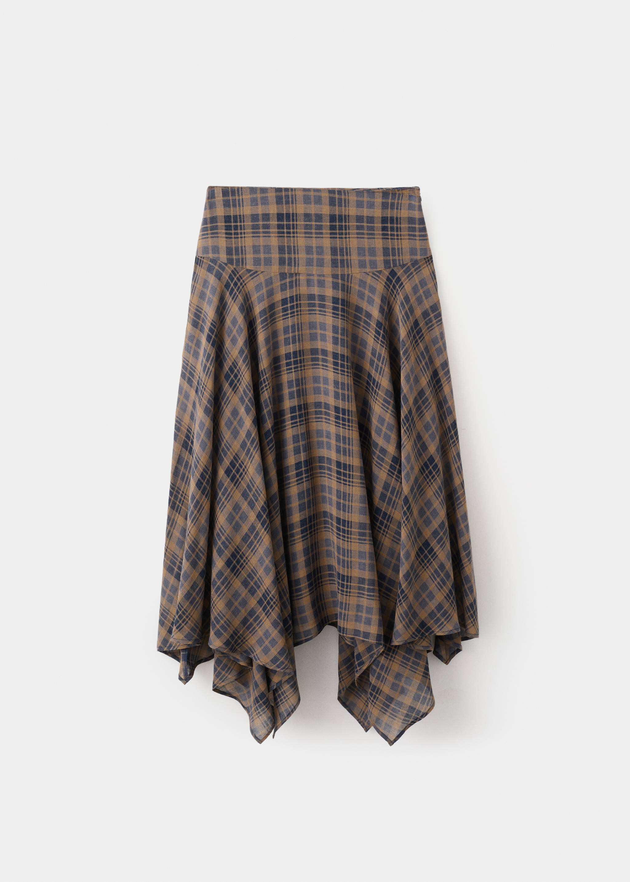 Checked asymmetric skirt - Article without model