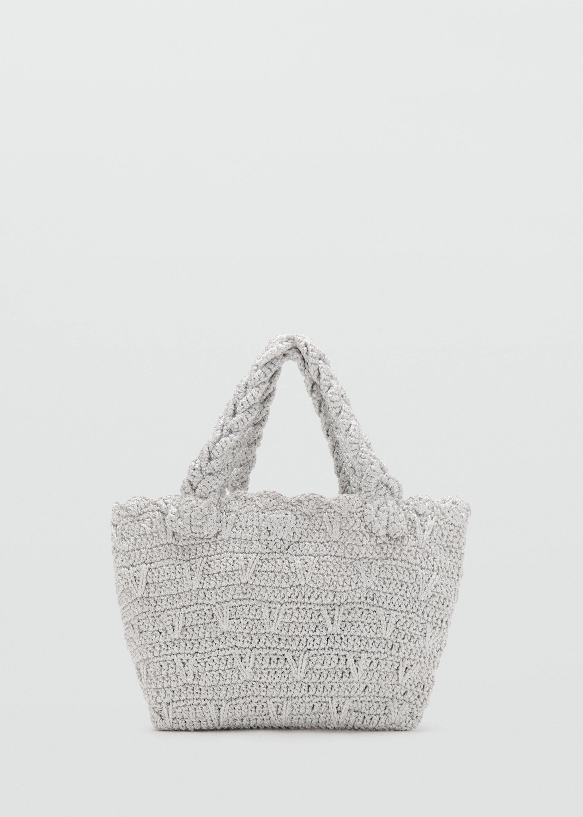 Crochet handbag - Article without model, Silver. Ref: 27096712-00.