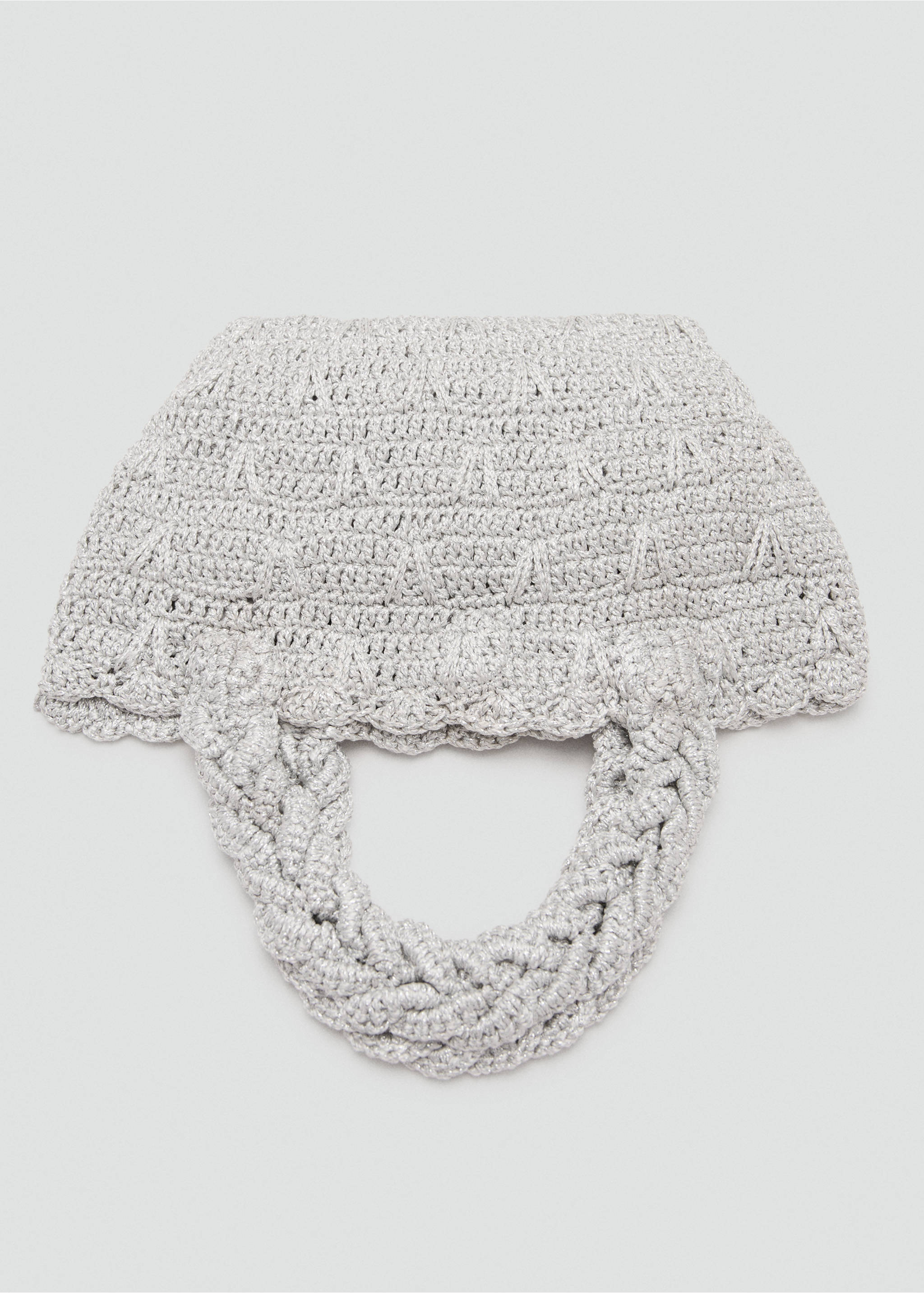 Crochet handbag - Details of the article 2, Silver. Ref: 27096712-00.