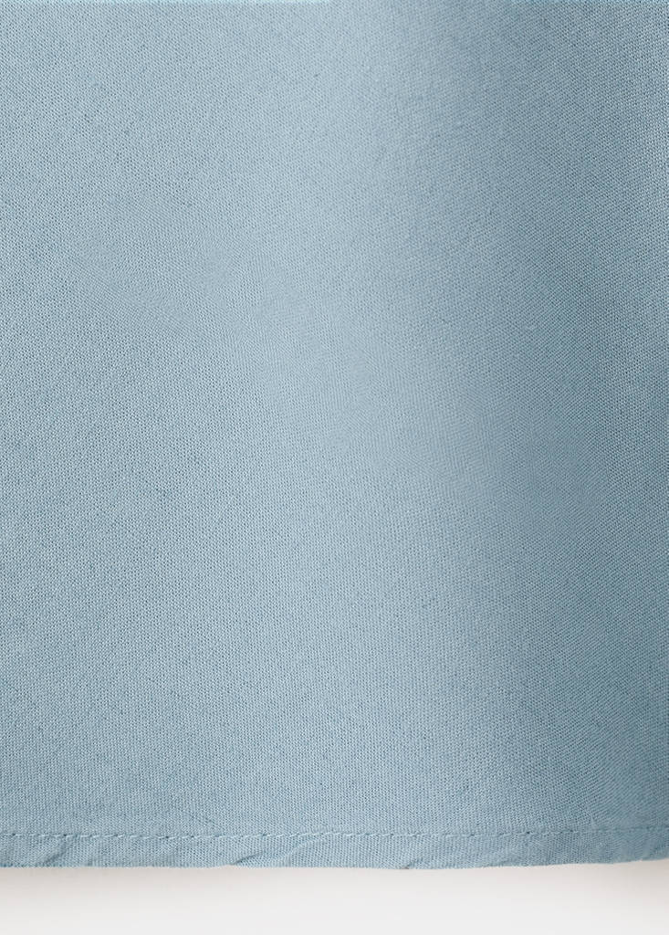Linen-blend straight skirt — Sky Blue