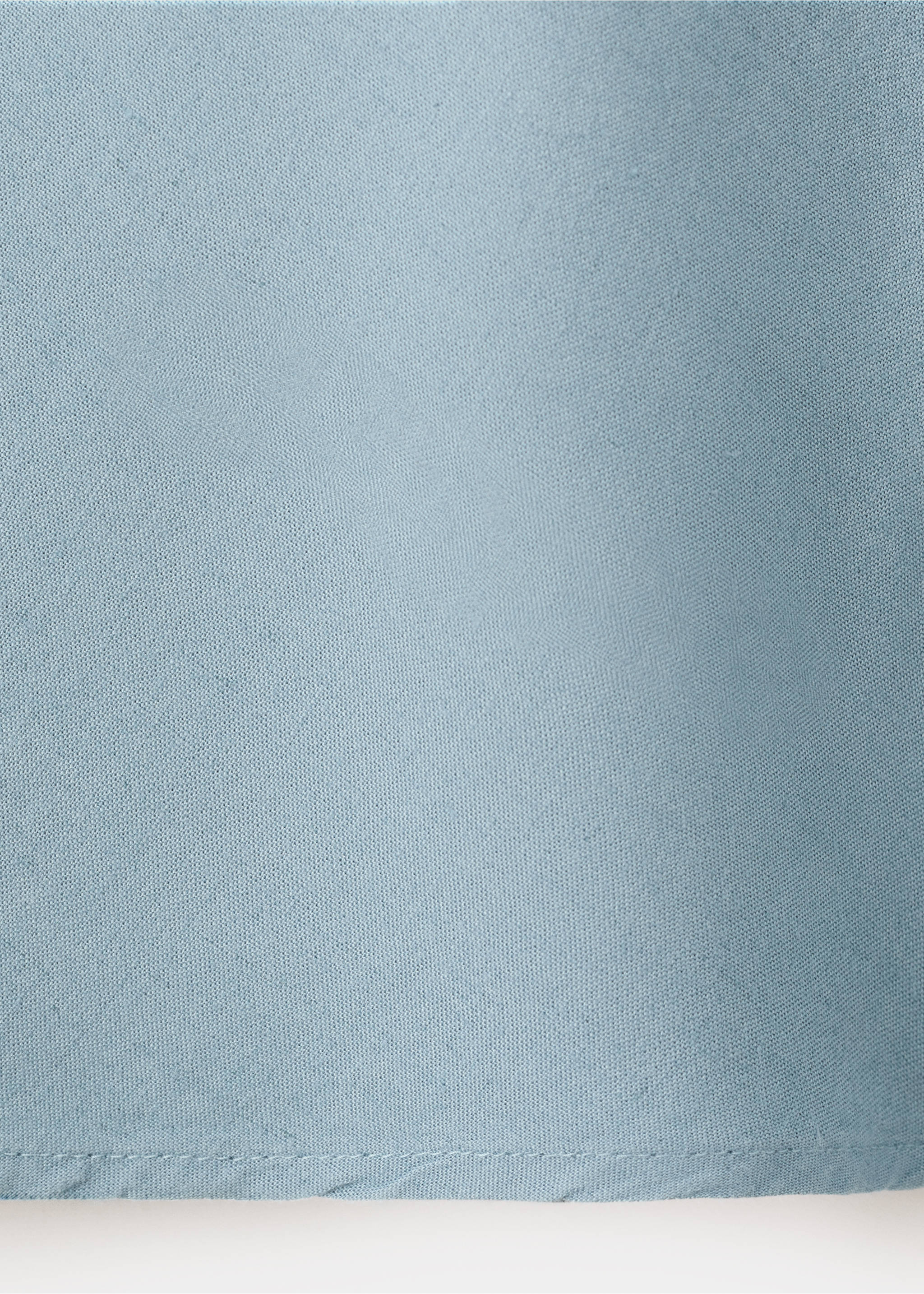 Linen-blend straight skirt - Details of the article 0, Sky Blue. Ref: 27096713-00.