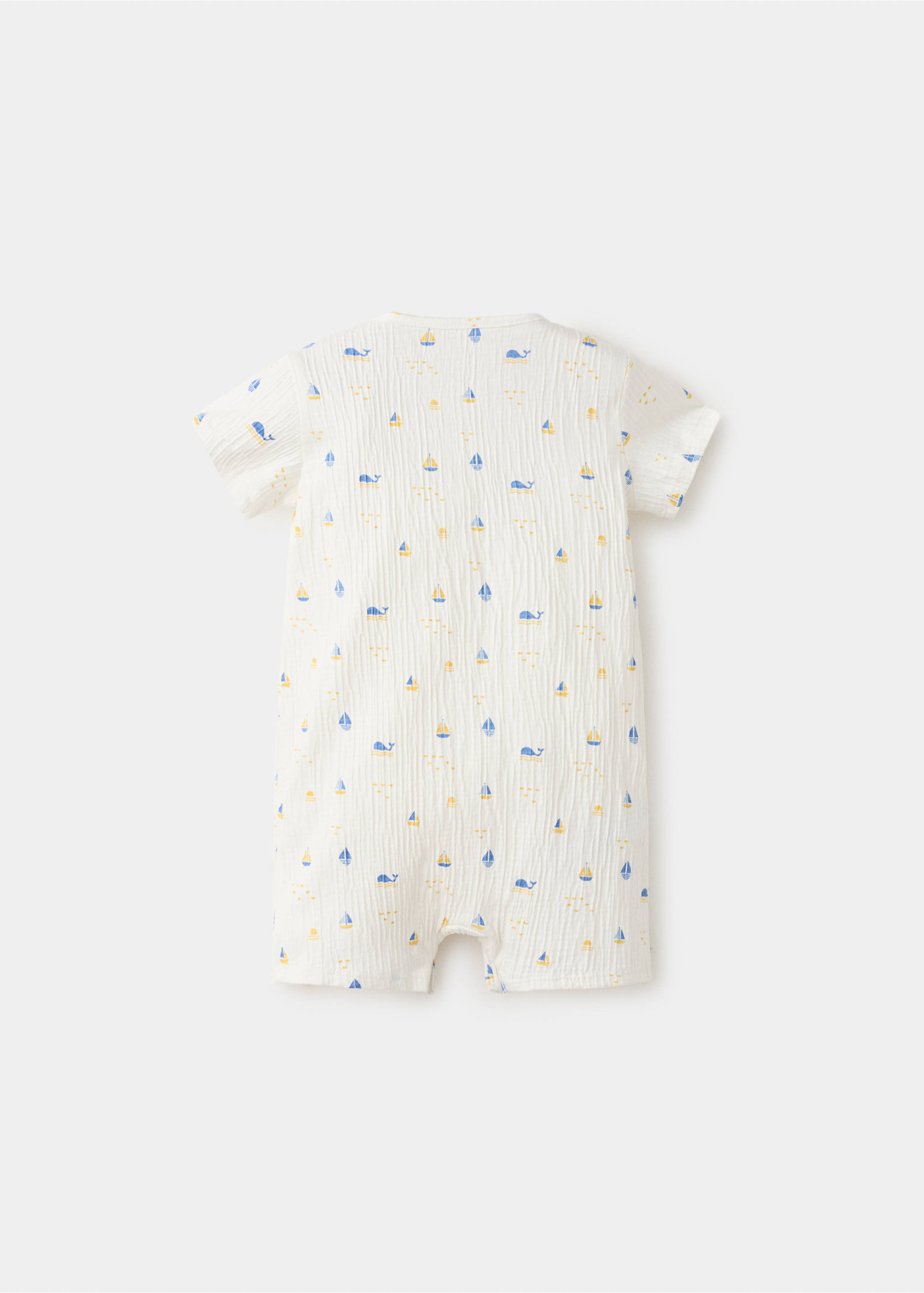 Pijama body estampado marinero - Reverso del artículo, Blanco roto. Ref: 27096714-00.