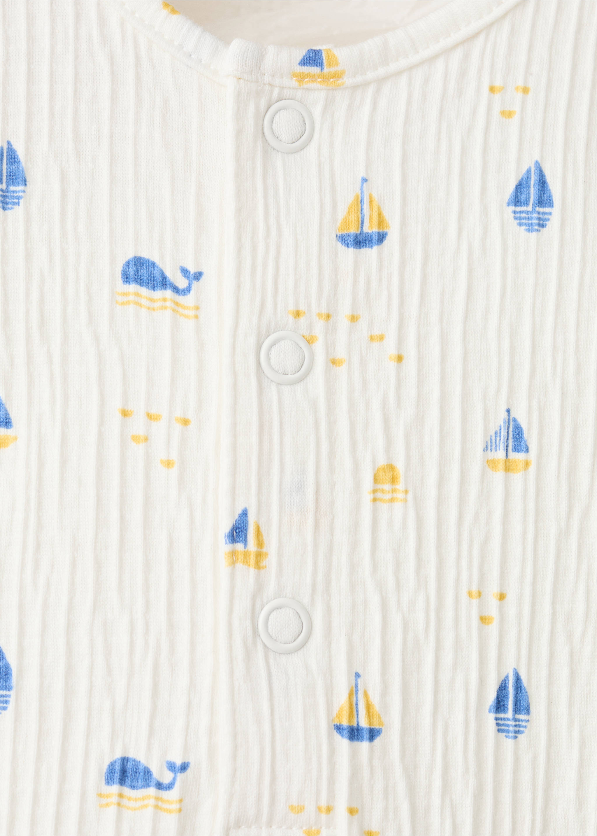 Pijama body estampado marinero - Detalle del artículo 8, Blanco roto. Ref: 27096714-00.