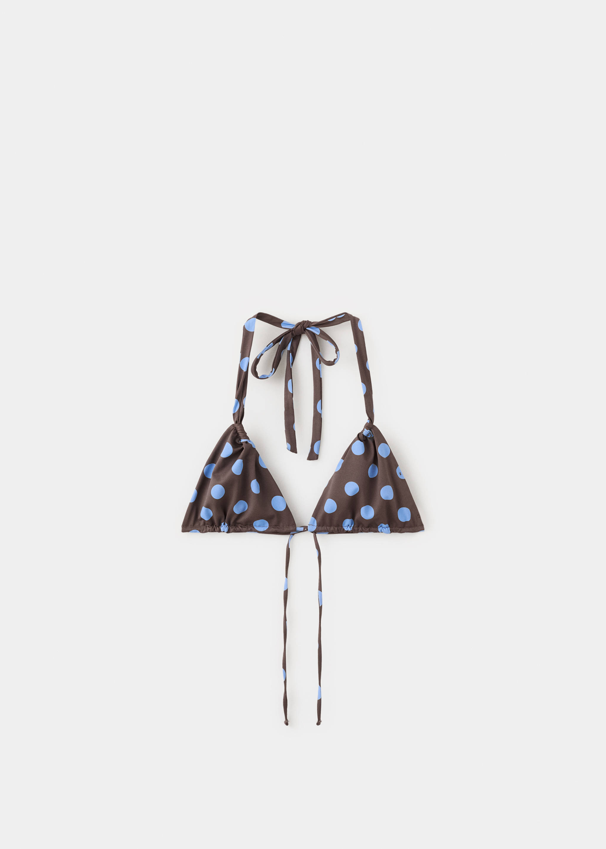 Polka dot triangle bikini top - Article without model