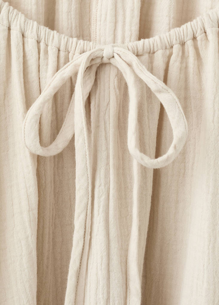 Long chiffon dress — Ecru