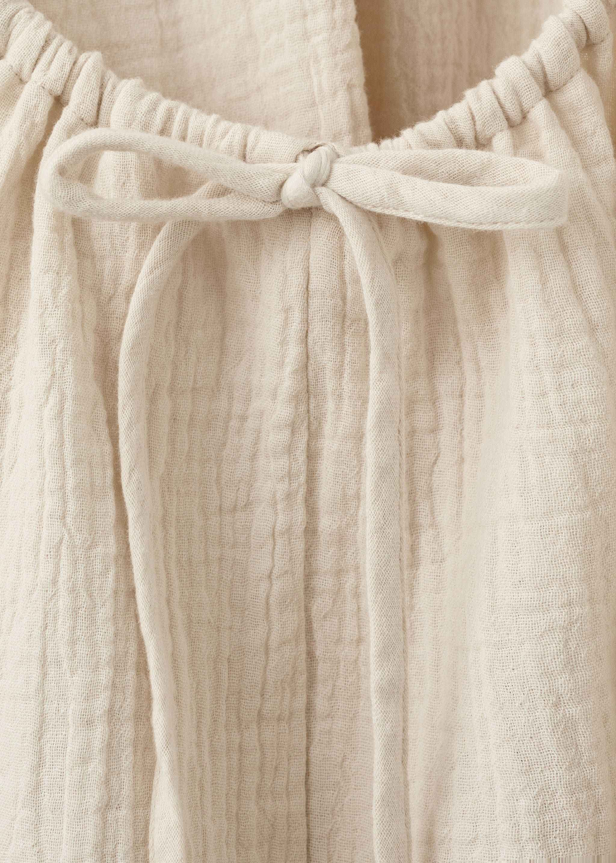 Unifarbenes Pyjama-Trägertop aus Baumwolle - Detail des Artikels 8