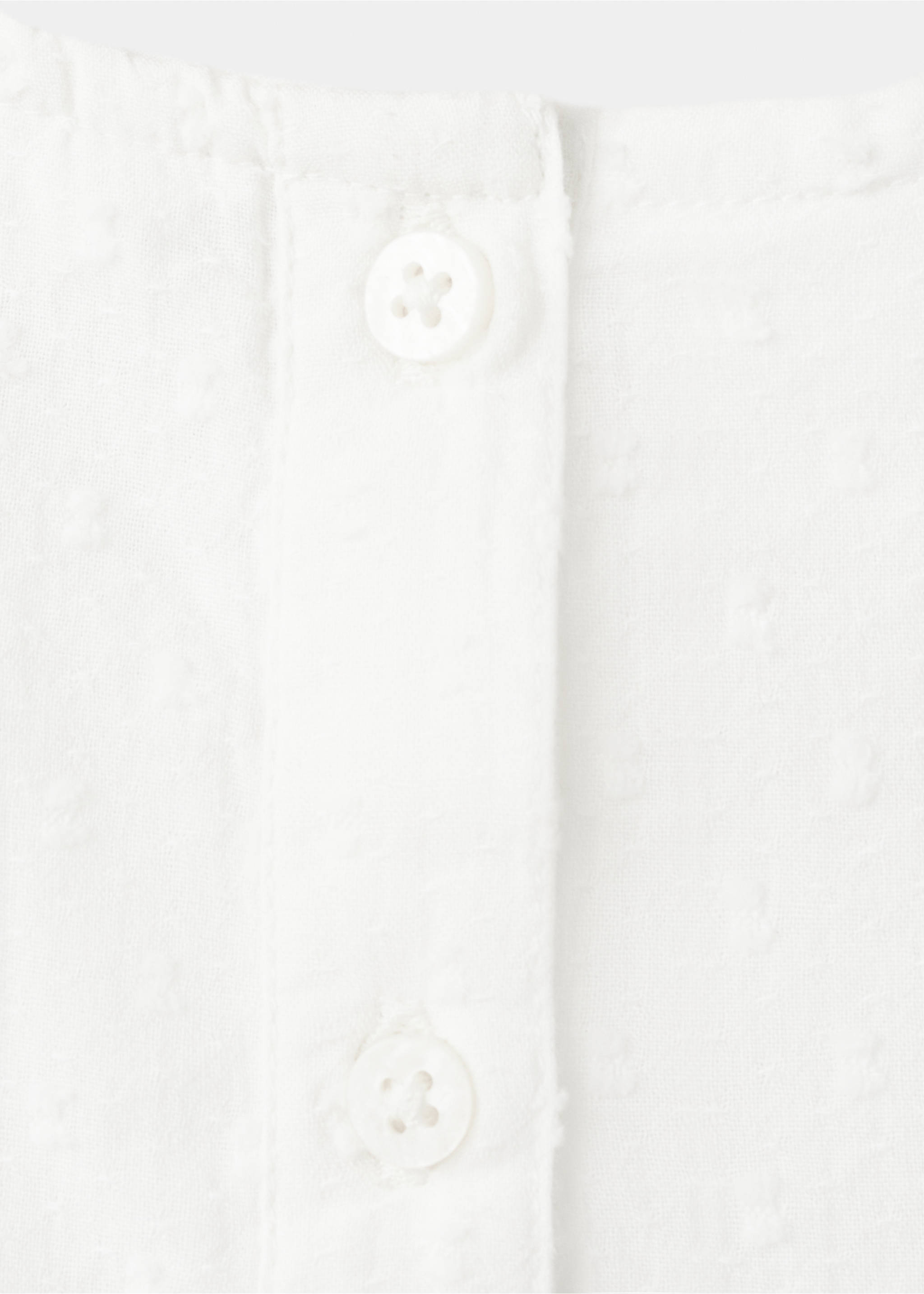 Embroidered cotton blouse - Details of the article 8, Off White. Ref: 27096720-00.