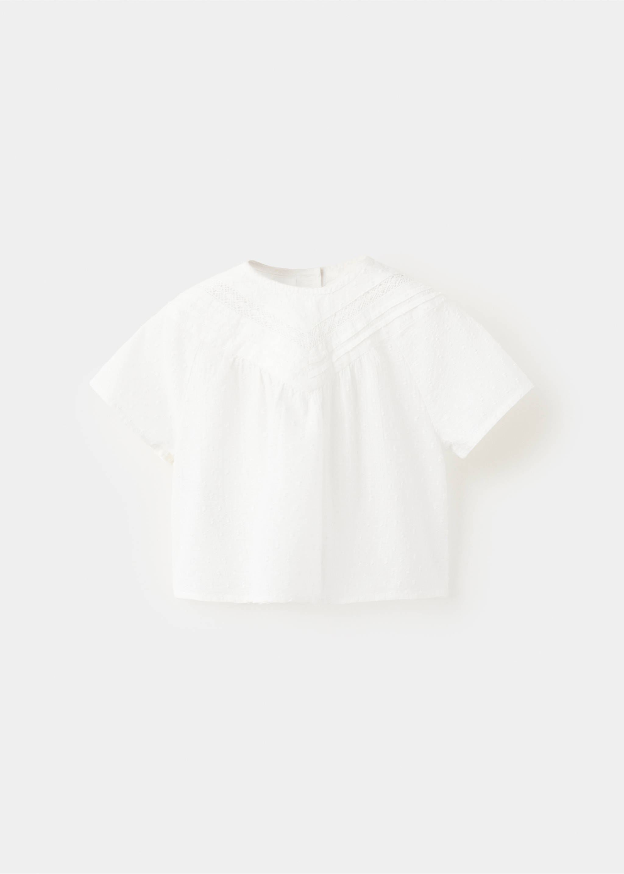 Embroidered cotton blouse - Article without model, Off White. Ref: 27096720-00.