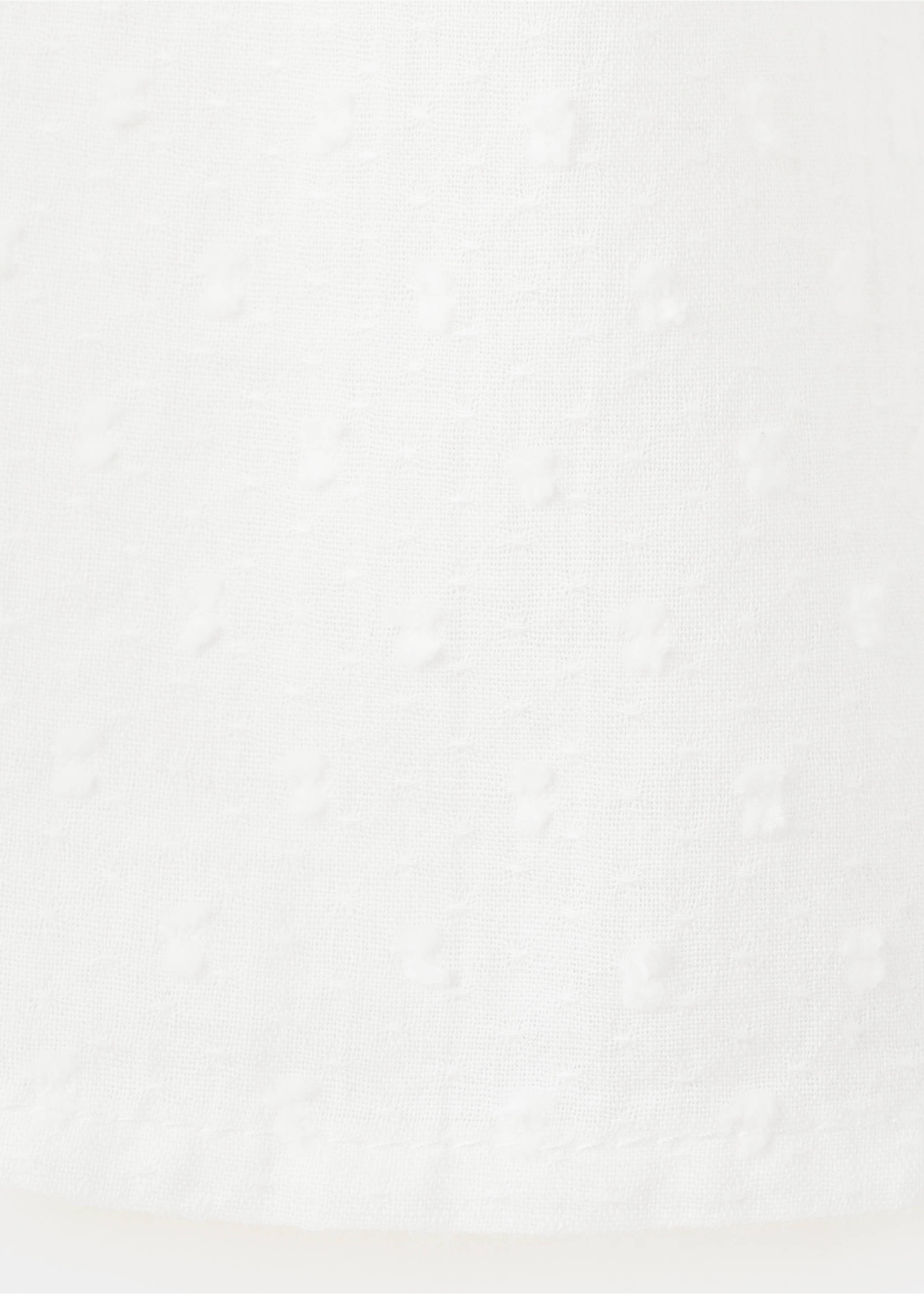 Embroidered cotton blouse - Details of the article 0, Off White. Ref: 27096720-00.