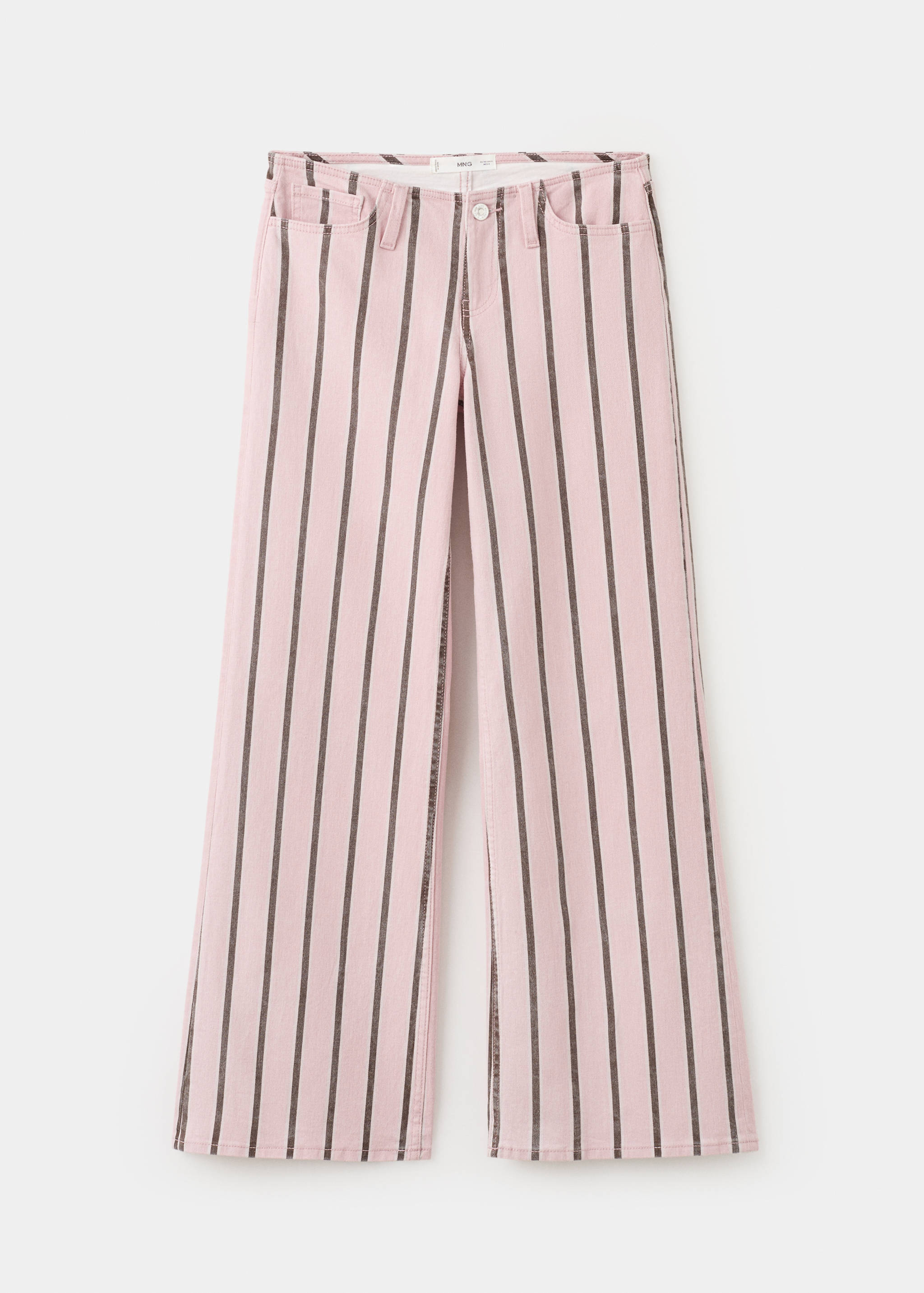 Low-rise striped print jeans - Article without model