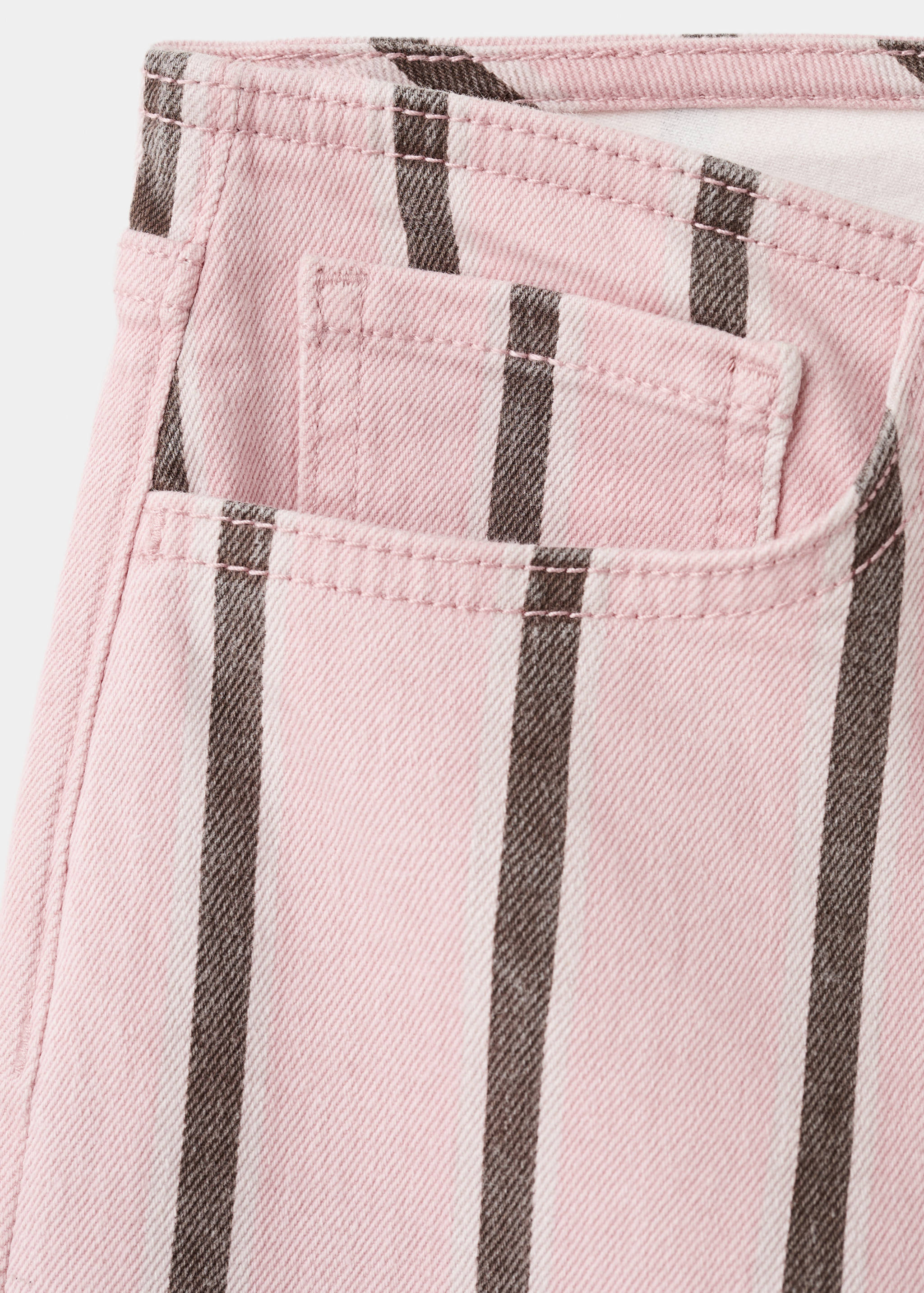 Low-rise striped print jeans - Details of the article 0