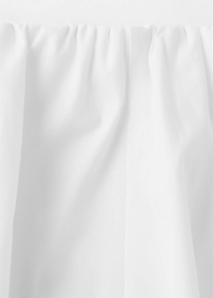 Flared cotton skirt — White