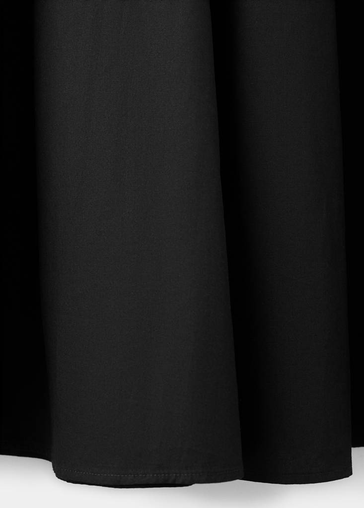 Flared cotton skirt — Black