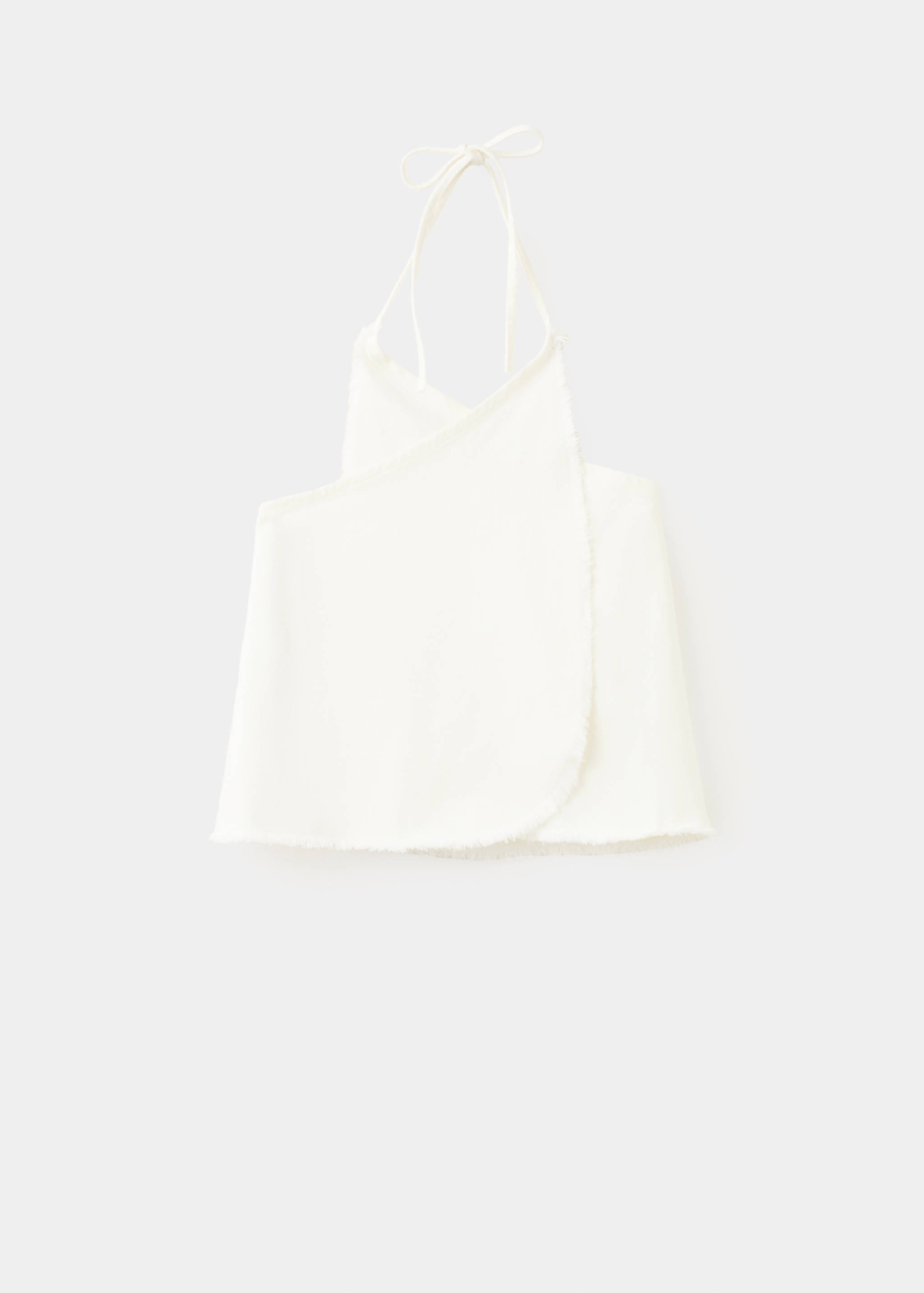 توب متقاطع بتفاصيل غير محبوكة - منتج دون نموذج