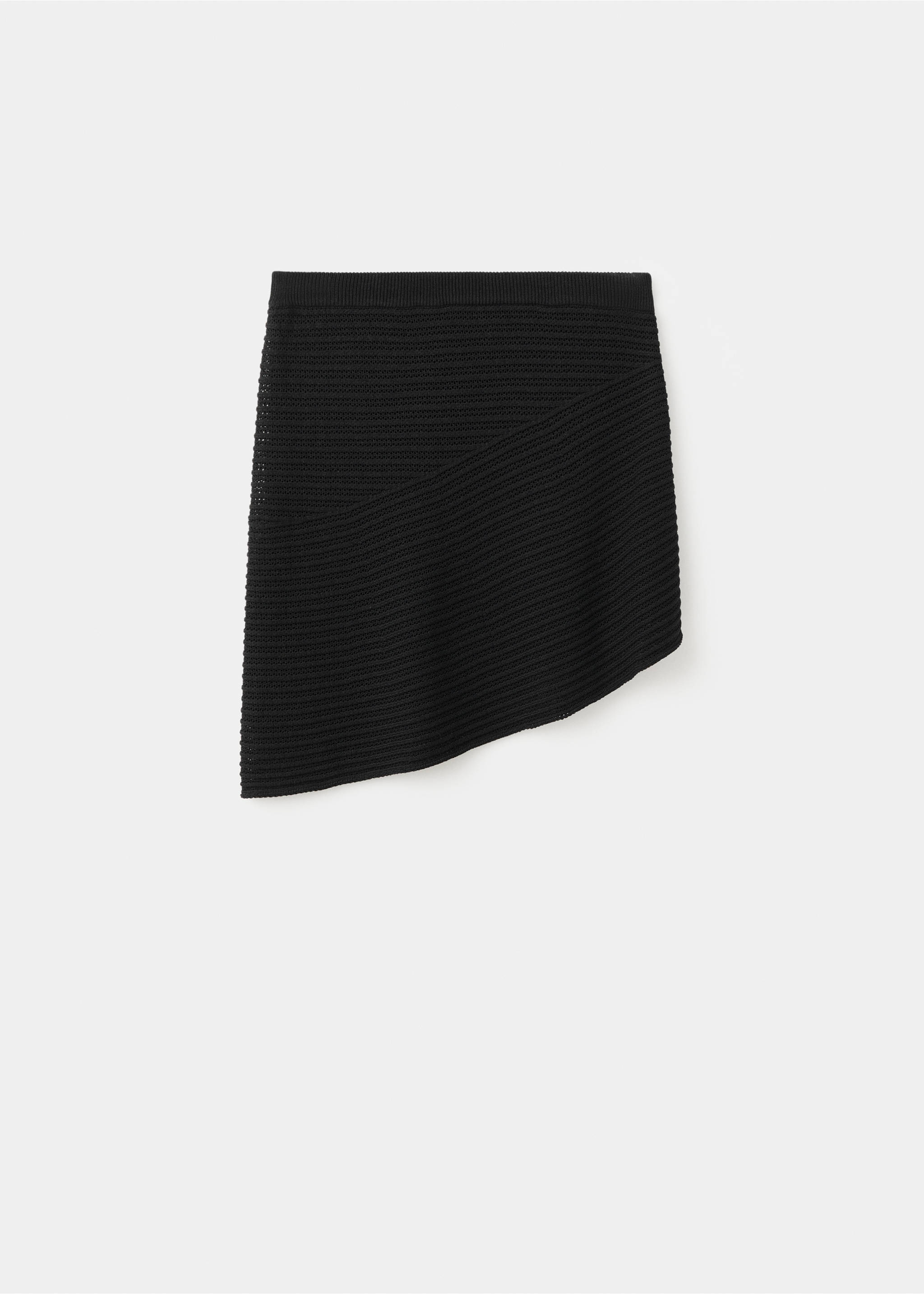 Asymmetric short skirt - Article without model, Black. Ref: 27096731-00.