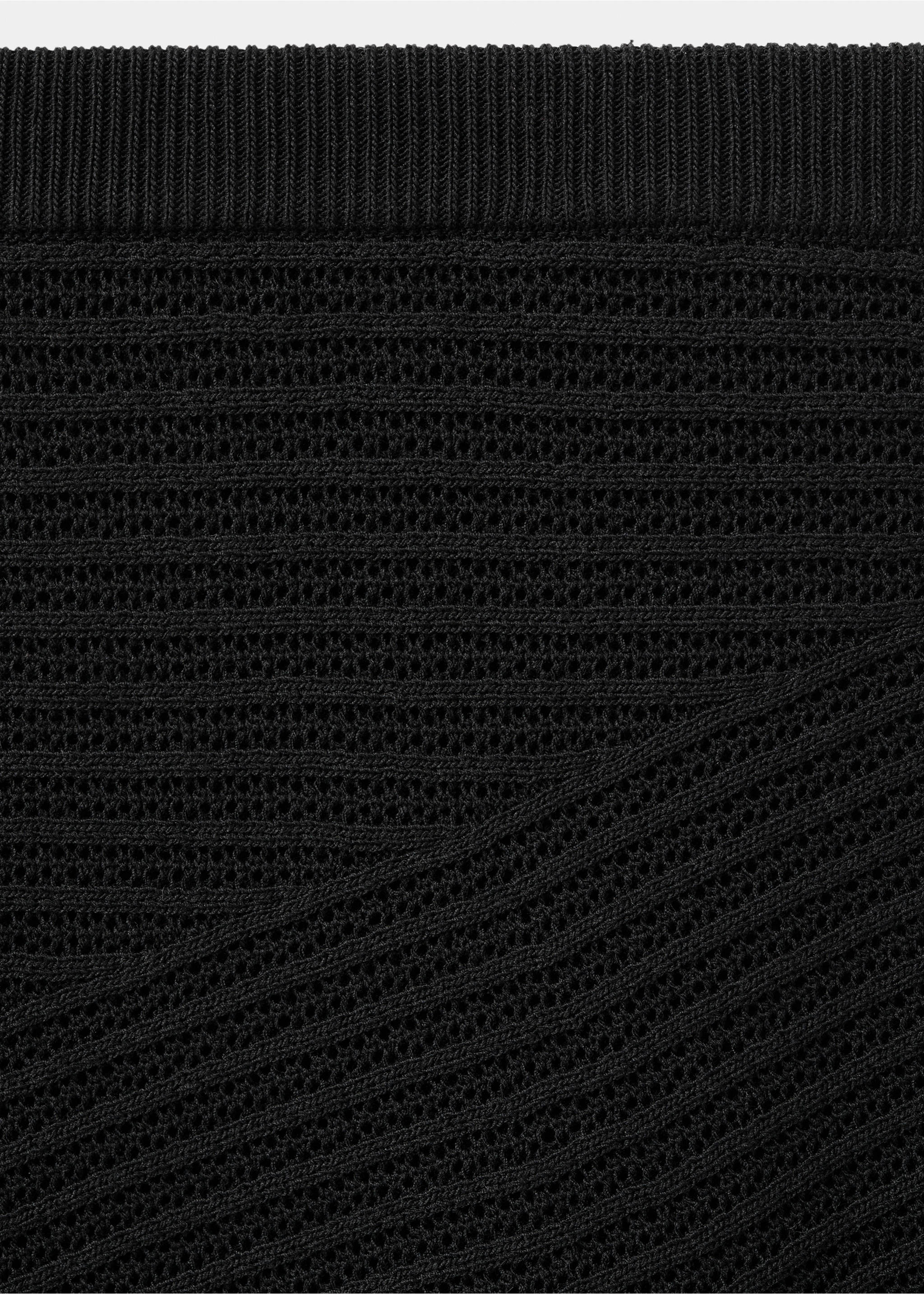 Asymmetric short skirt - Details of the article 0, Black. Ref: 27096731-00.