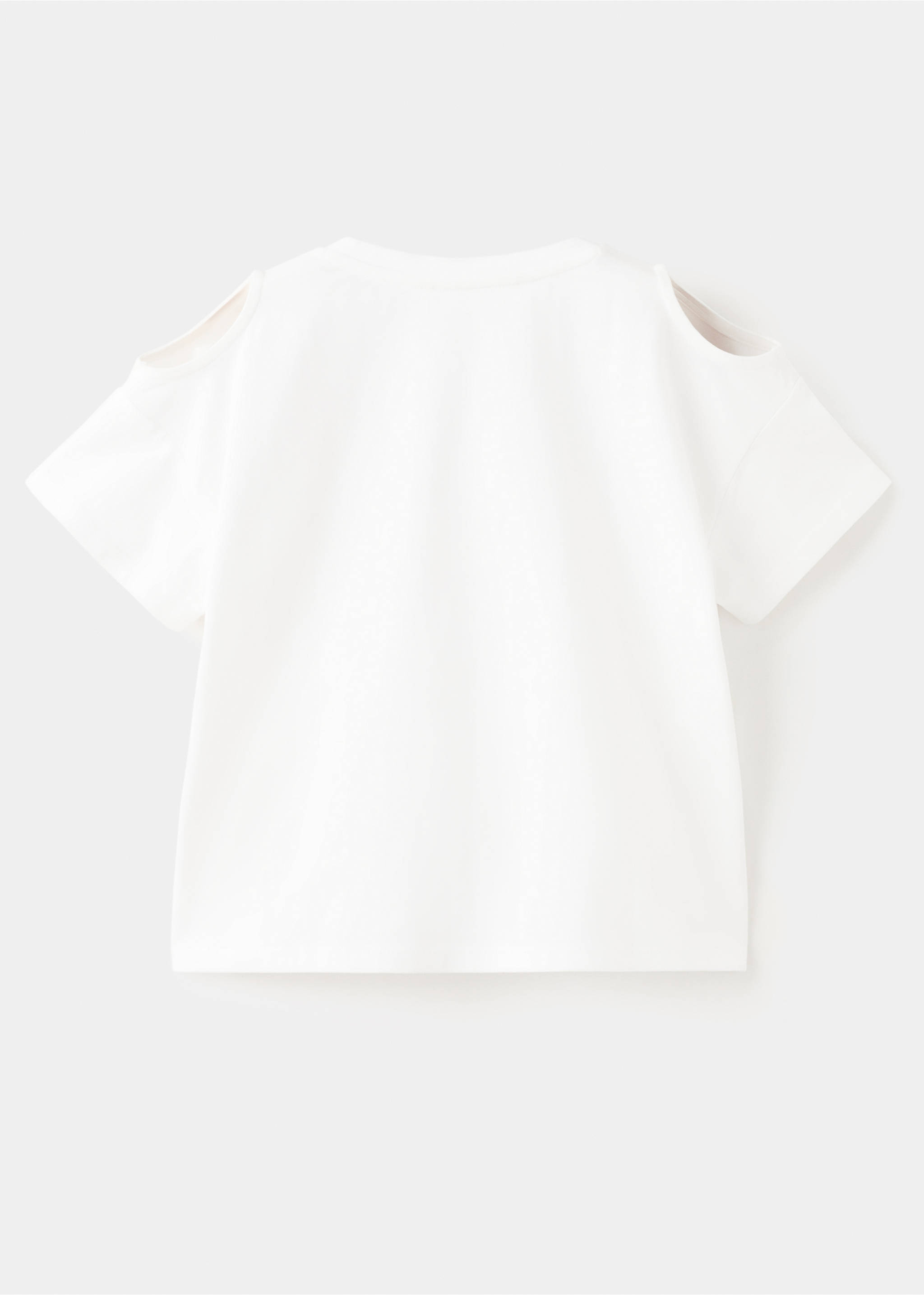 Off-the-shoulder cotton T-shirt - Reverse of the article, Off White. Ref: 27096734-00.