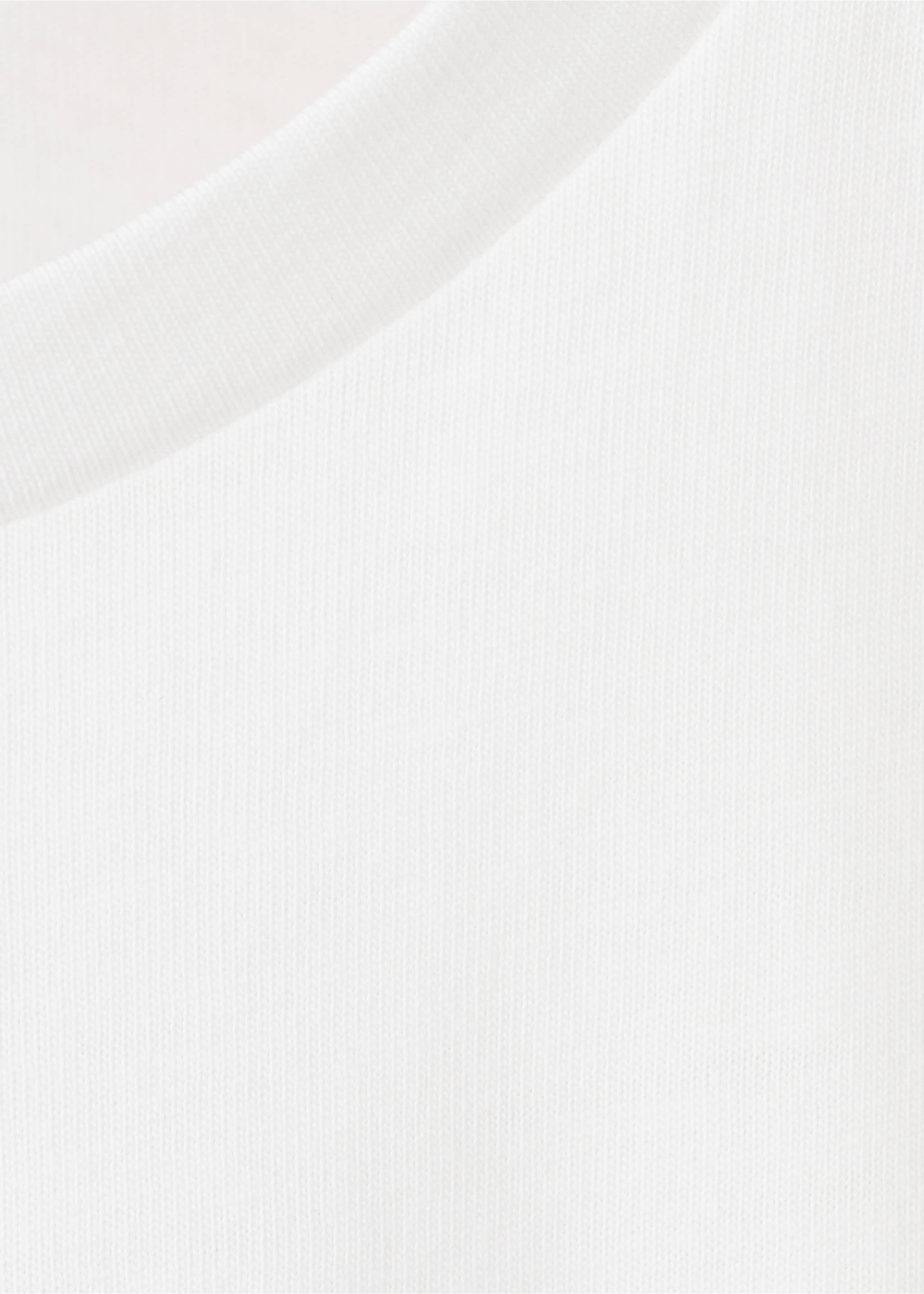 Off-the-shoulder cotton T-shirt - Details of the article 8, Off White. Ref: 27096734-00.