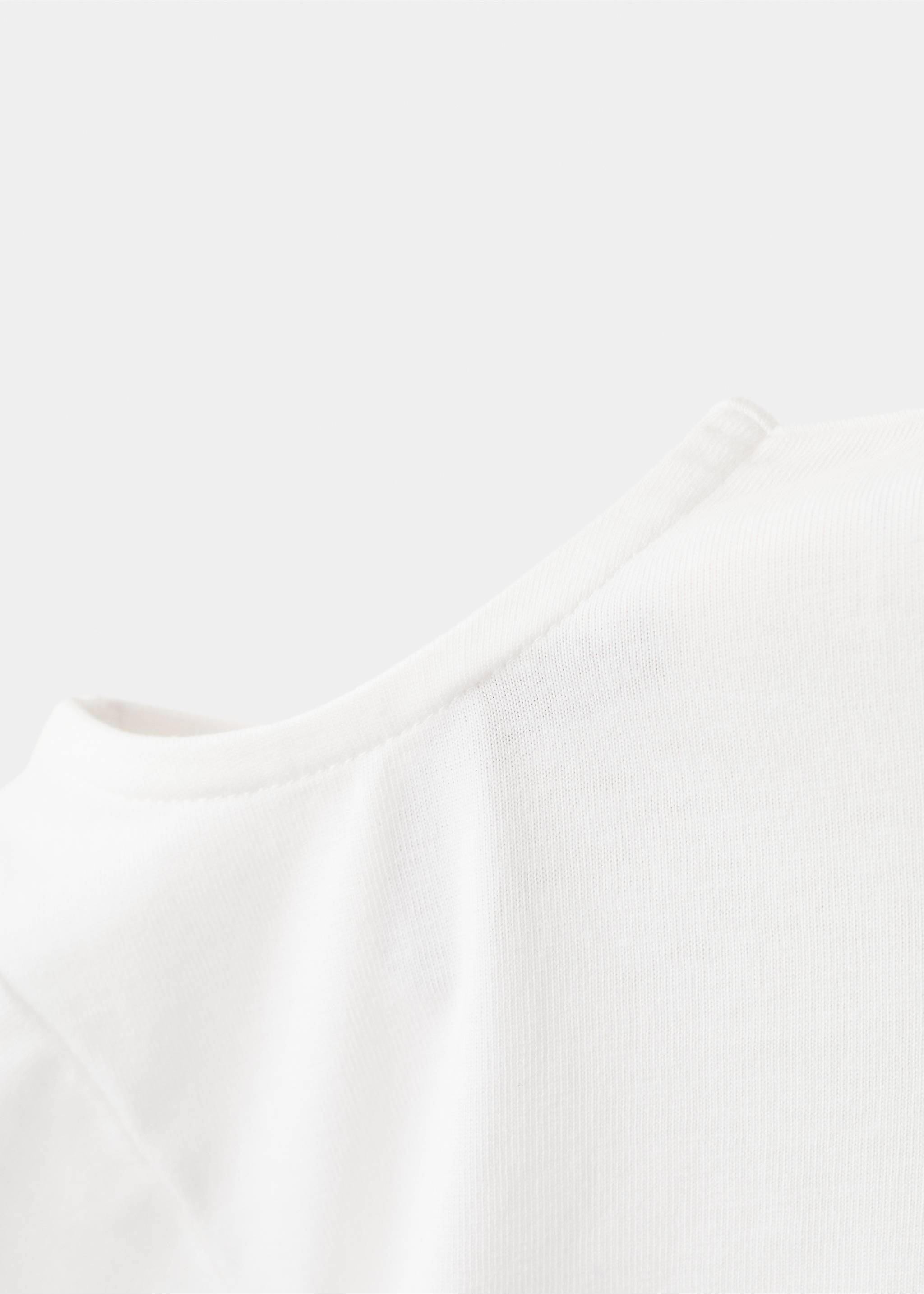 Off-the-shoulder cotton T-shirt - Details of the article 0, Off White. Ref: 27096734-00.